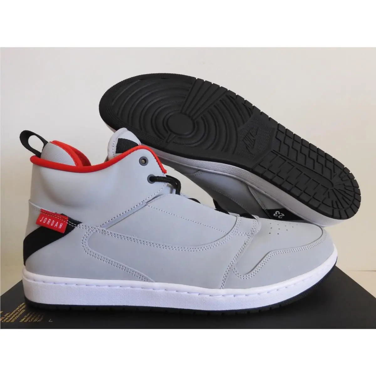 Nike Air Jordan Fadeaway Wolf Grey-white-university Red SZ 14 AO1329-060