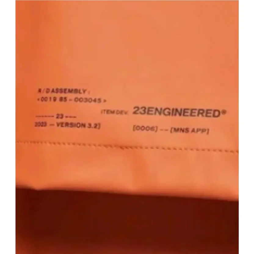 Nike clothing - Nike Jordan 23 Engineered - Engineered - DV7691-872 DV7691872 DV7691 - Orange (UPC: 196155379822) 6