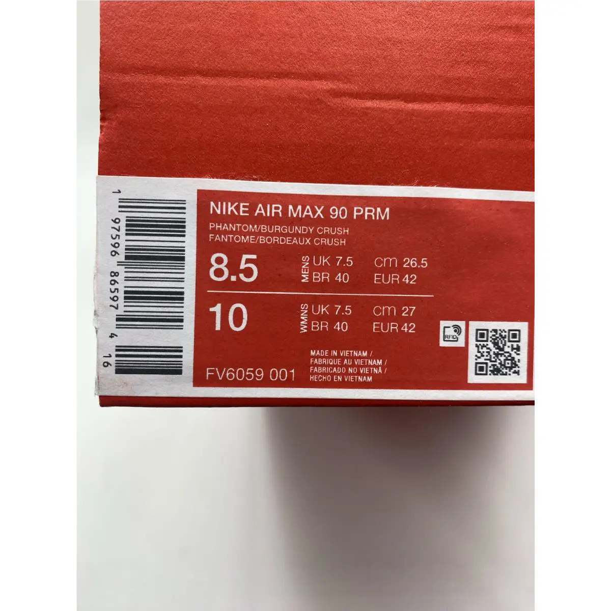 Nike shoes - Nike Air Max 90 - Air Max - FV6059 001 - Phantom/Burgundy Crush (UPC: 197596865974) 6