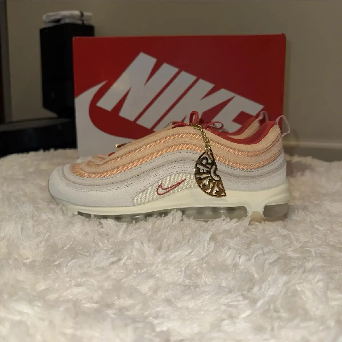Air Max 97 Sisterhood Orange Chalk Cashmere Women’s Size 8w/6.5y by Nike