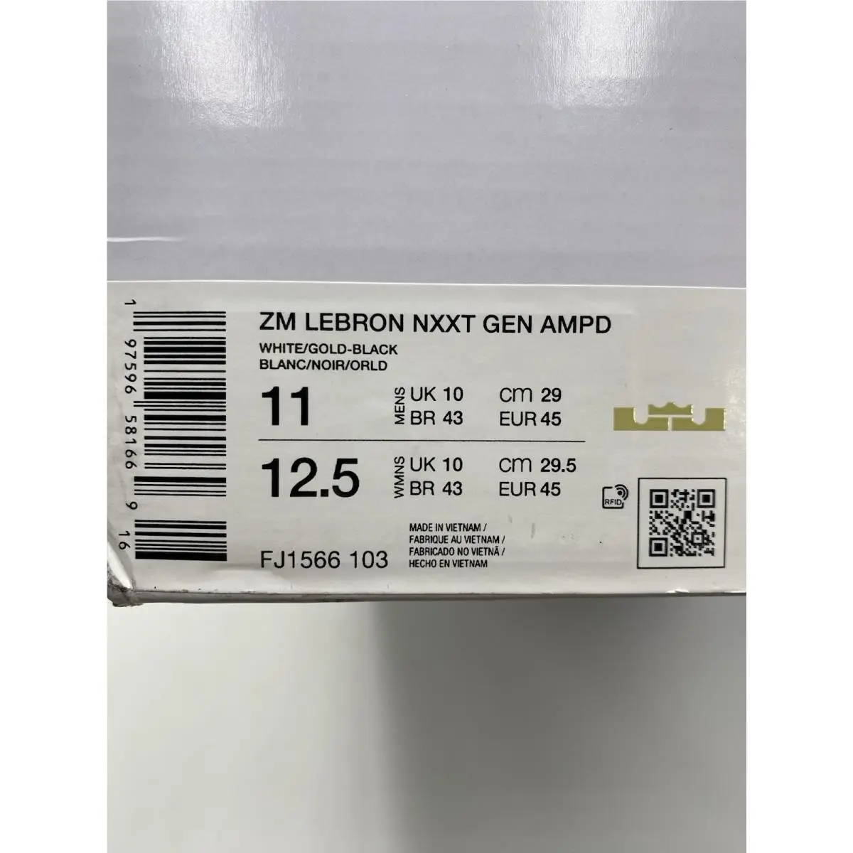 Nike shoes - Nike LeBron NXXT - LeBron NXXT - FJ1566-103 - White/Gold-Black (UPC: 197596581669) 8