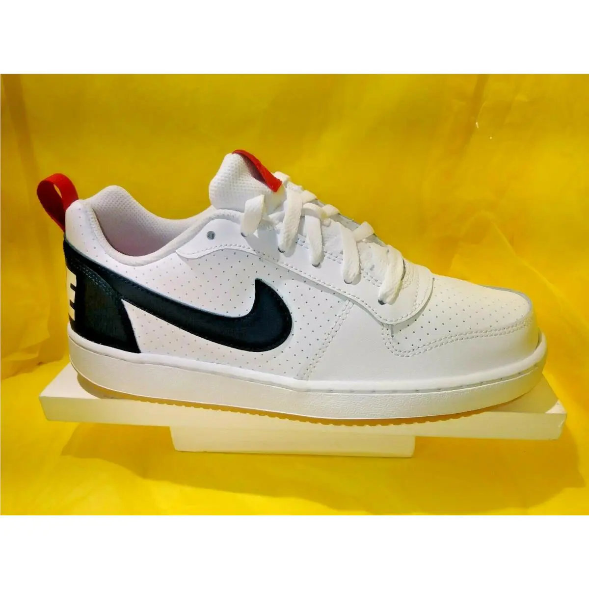 Nike shoes - Court Borough - Court Borough - 839985 105 - WHITE/BLACK/RED (UPC: 884498609231) 4