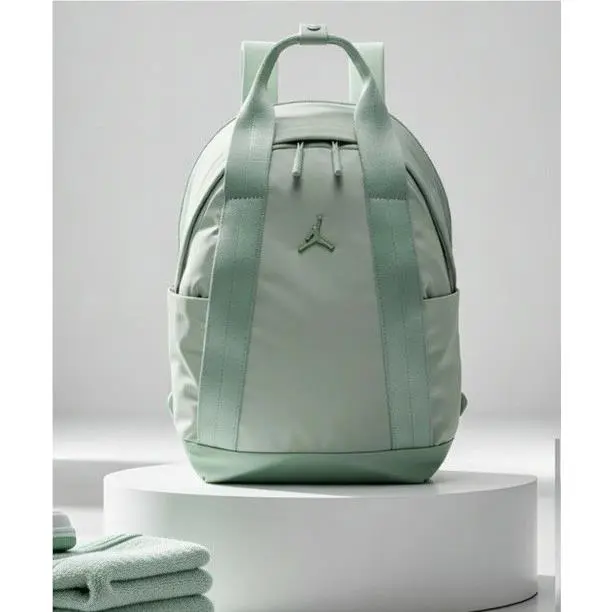 Nike Jordan Alpha Mini Backpack WA0868-B18 Jade Smoke Green 13 H x 8.625 W x 5 D