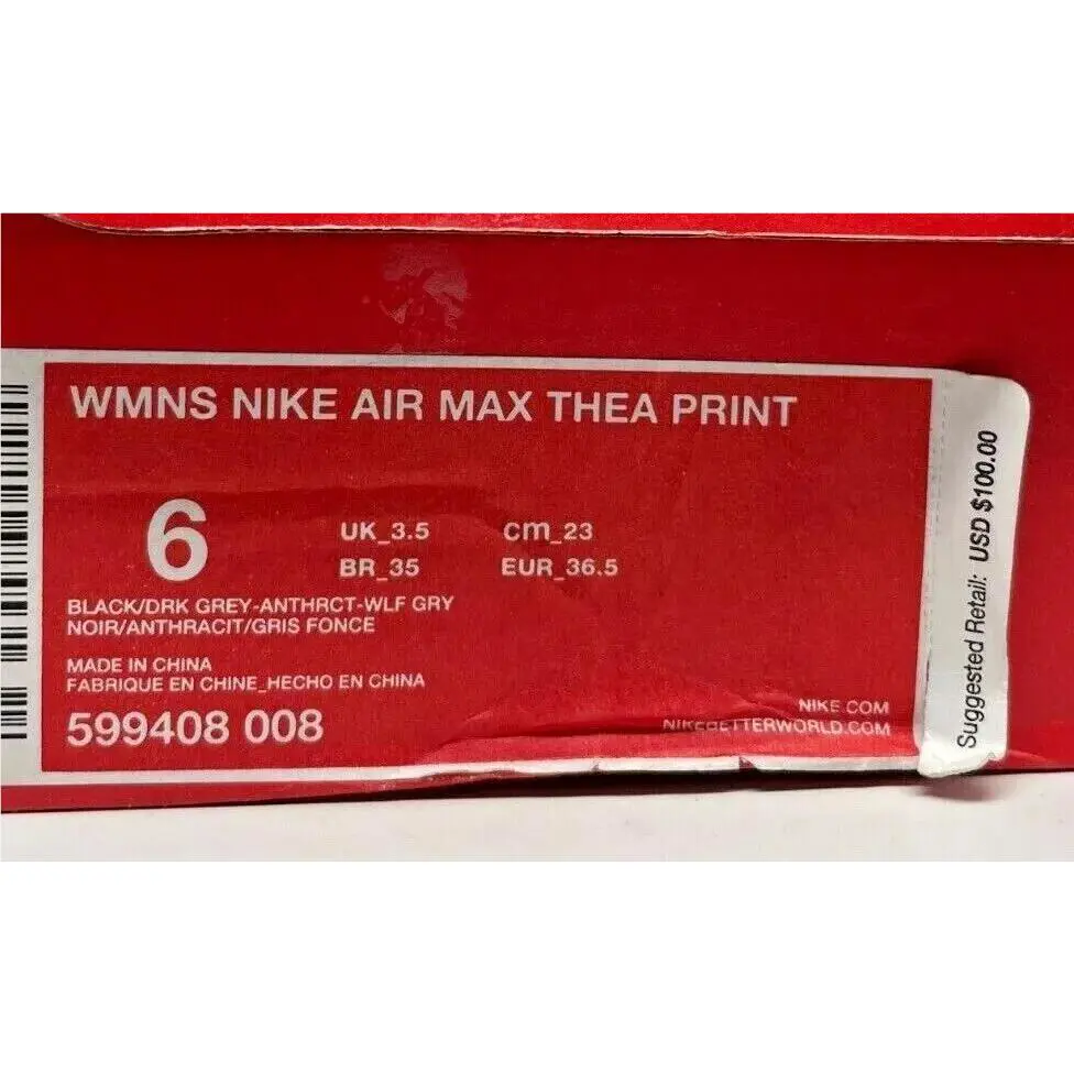 Nike shoes - Nike Air Max Thea - Air Max Thea - 599408-008 - Black/Dark Grey-Anthracite-Wolf Grey 5