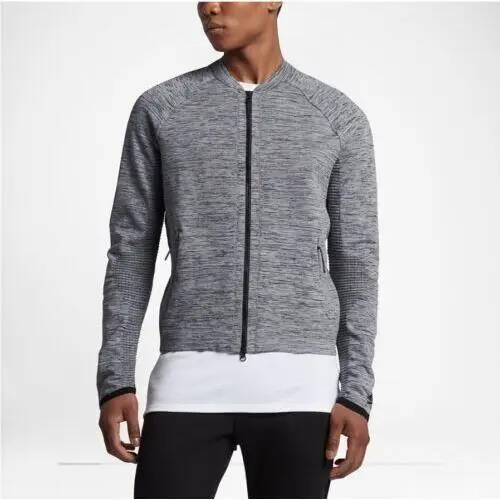 SZ XL 🆕 Nike Men`s Tech Full Zip Jacket Knit Bomber Heather 832178-060