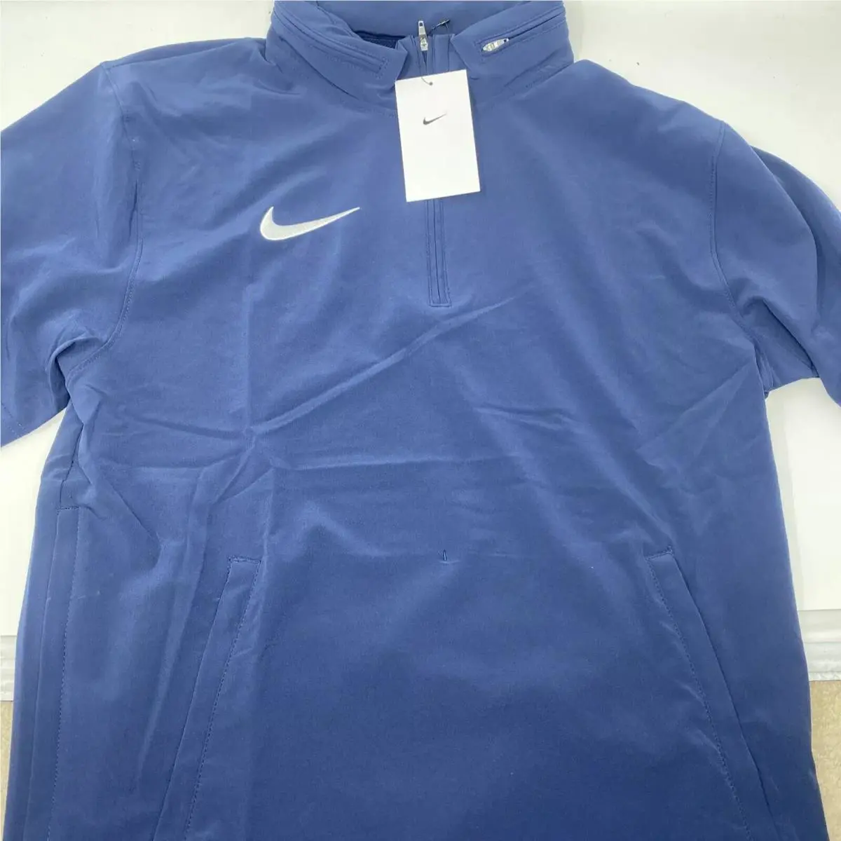 Nike clothing - Nike Men`s Short-Sleeve Woven Coach Jacket - Blue 2
