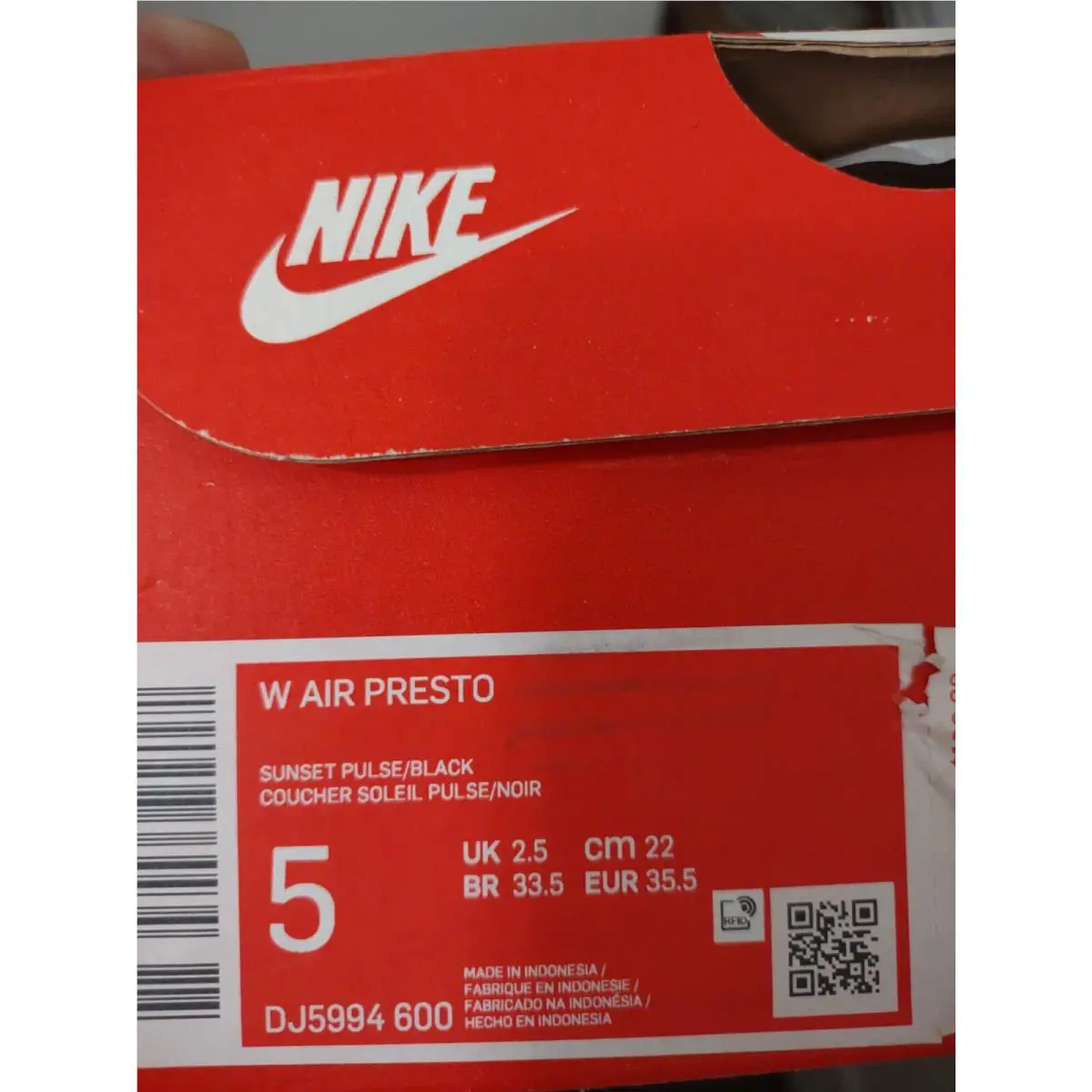 Nike shoes - Nike Air Presto - Air Presto - DJ5994-600 - Sunset Pulse, Black, Atomic Orange, Pink 6
