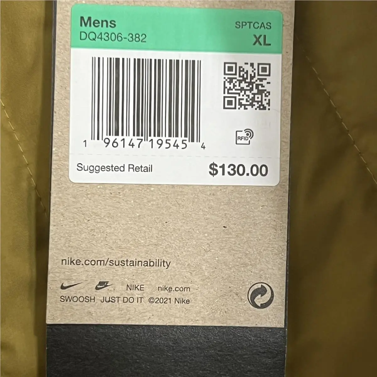 Nike clothing - Sportswear Therma-FIT Tech - Sportswear Tech - DQ4306-382 - Golden Moss 12