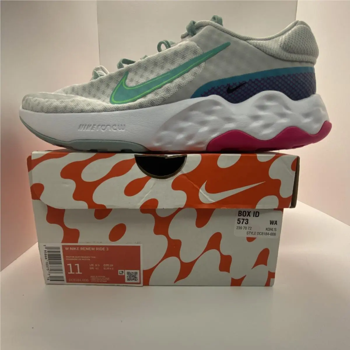 Nike shoes - Nike Renew Ride - Renew Ride - DC8184 006 - PHOTON DUST/TEAL 4