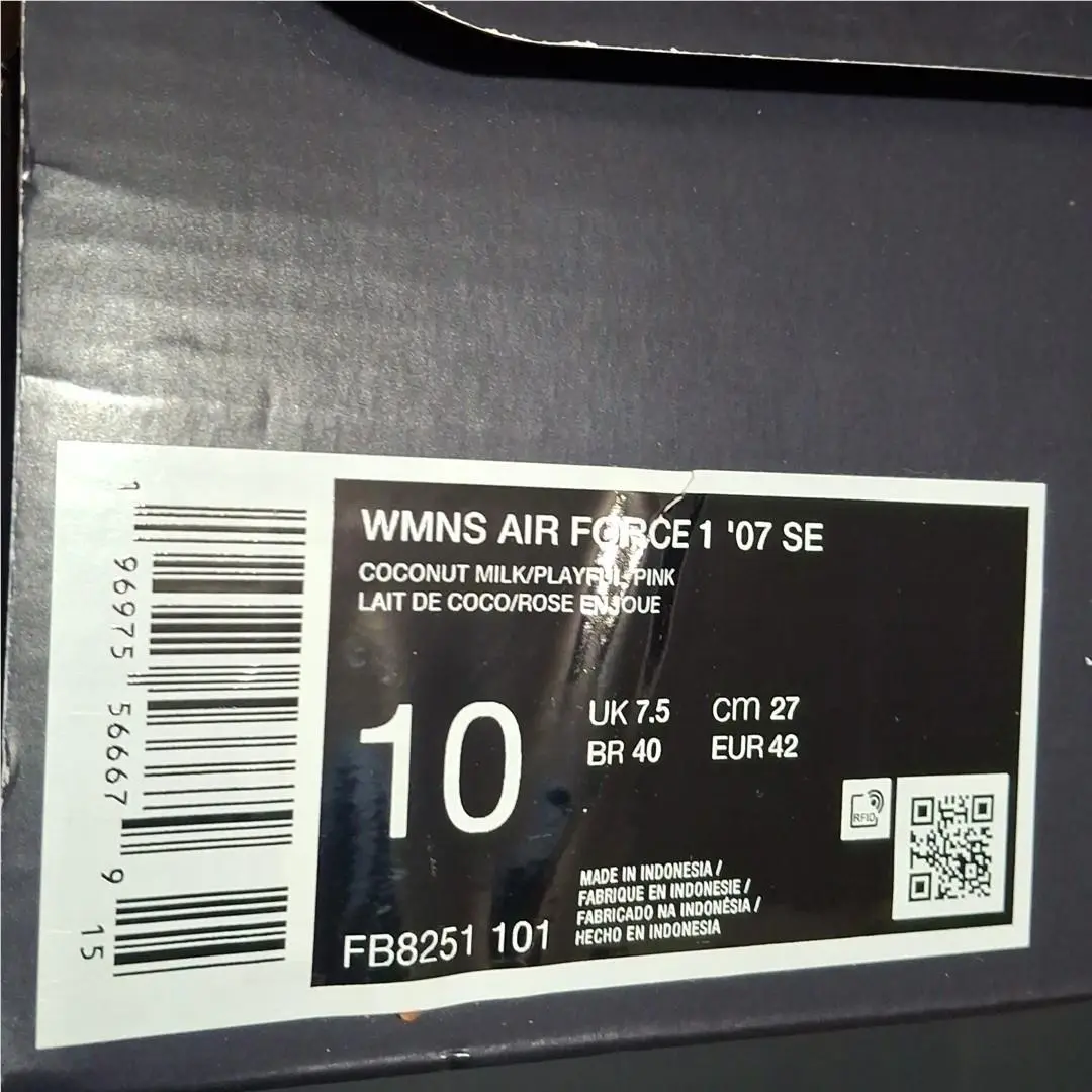 Nike shoes - Nike Air Force 1 - Air Force - FB8251-101 - Coconut Milk/Playful Pink 10