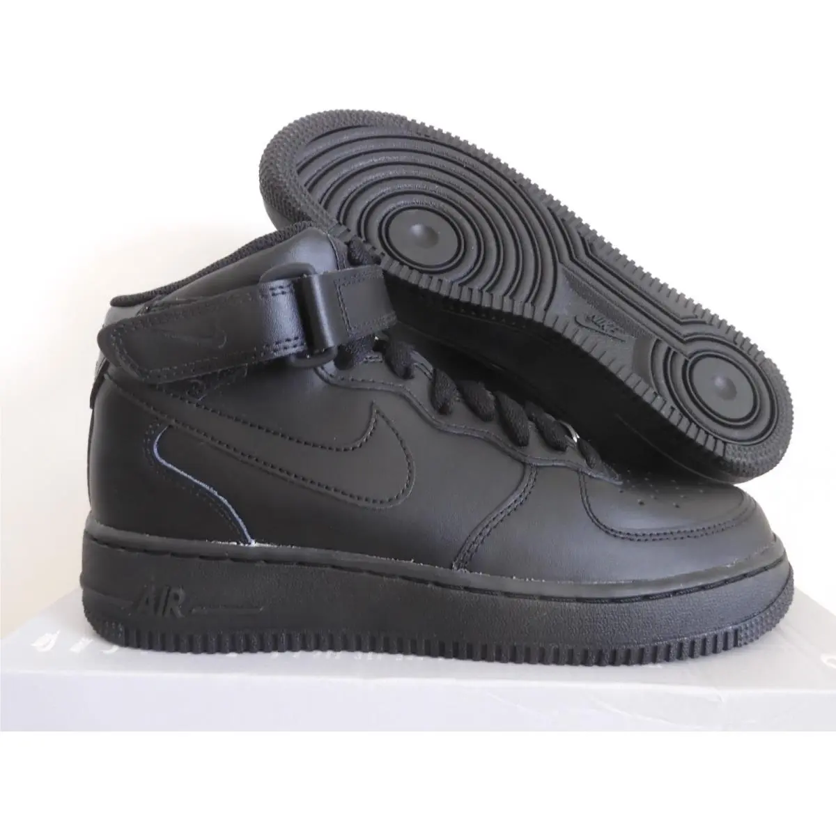 Nike Air Force 1 Mid Le GS All Black Black-black Sz 6Y DH2933-001