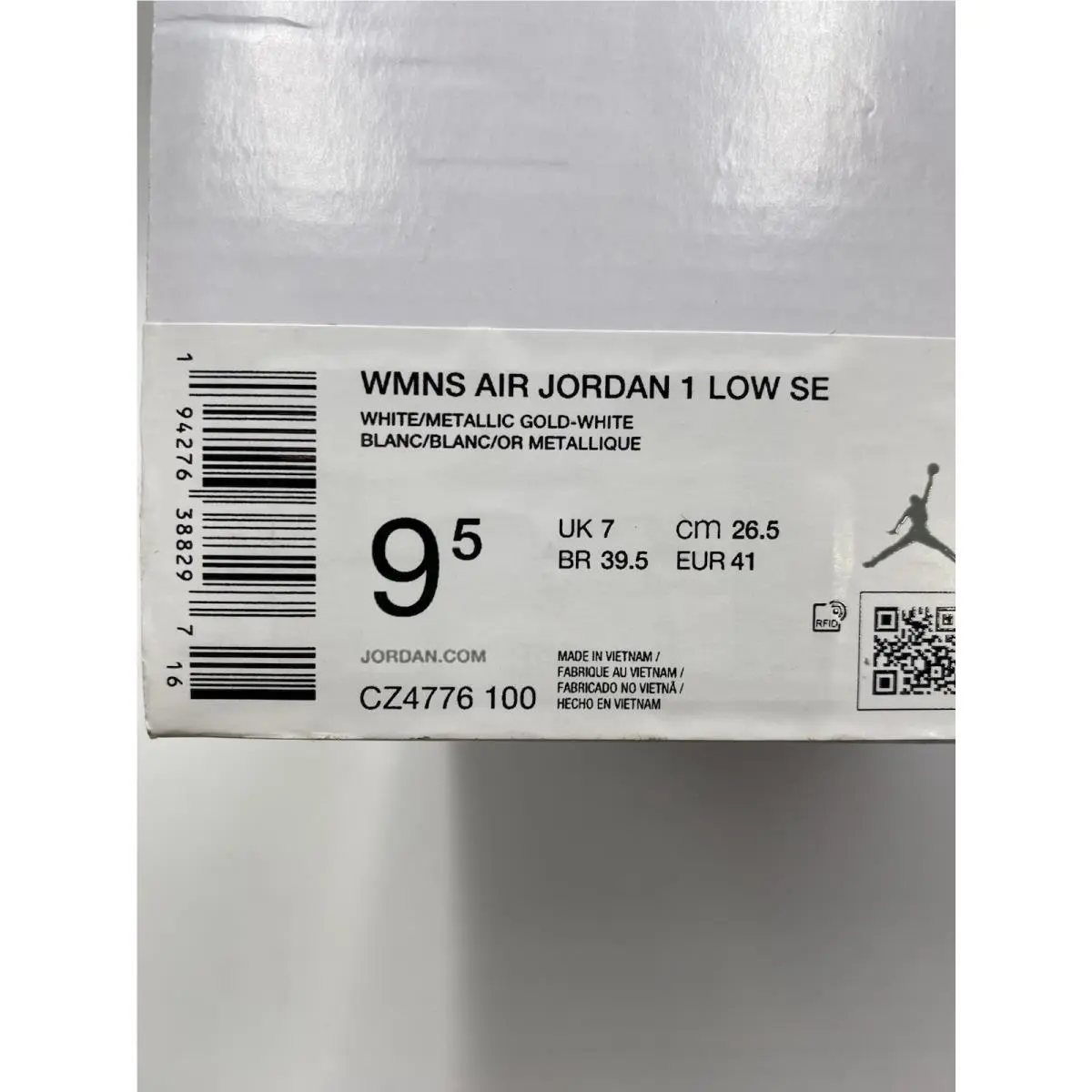 Nike shoes - Air Jordan 1 Low SE - CZ4776 100 - Whte/Metallic Gold (UPC: 194276388235) 8
