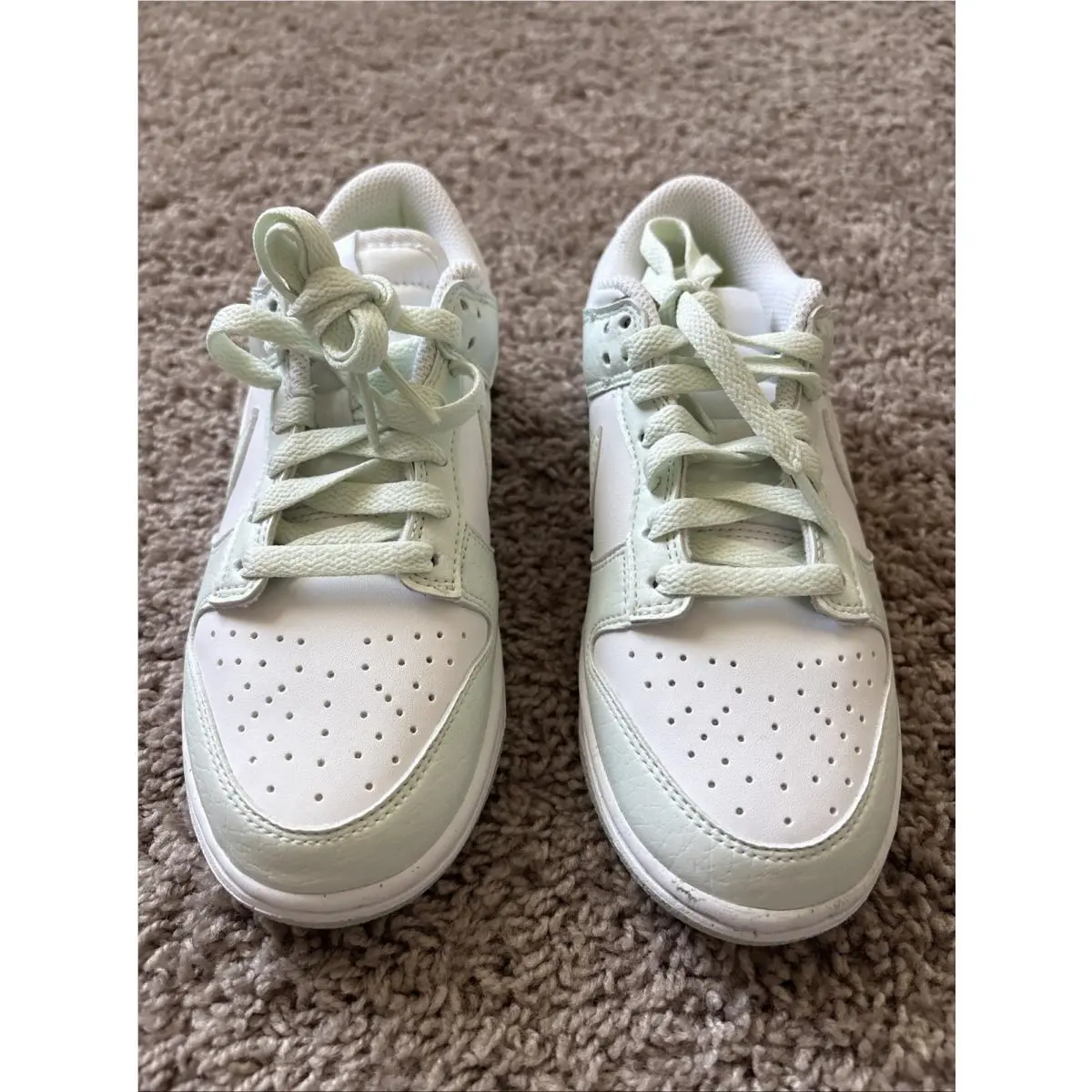 Nike Dunk Low Next Nature White Mint Green Casual Shoes Womens Size 5 DN1431-102 - Green