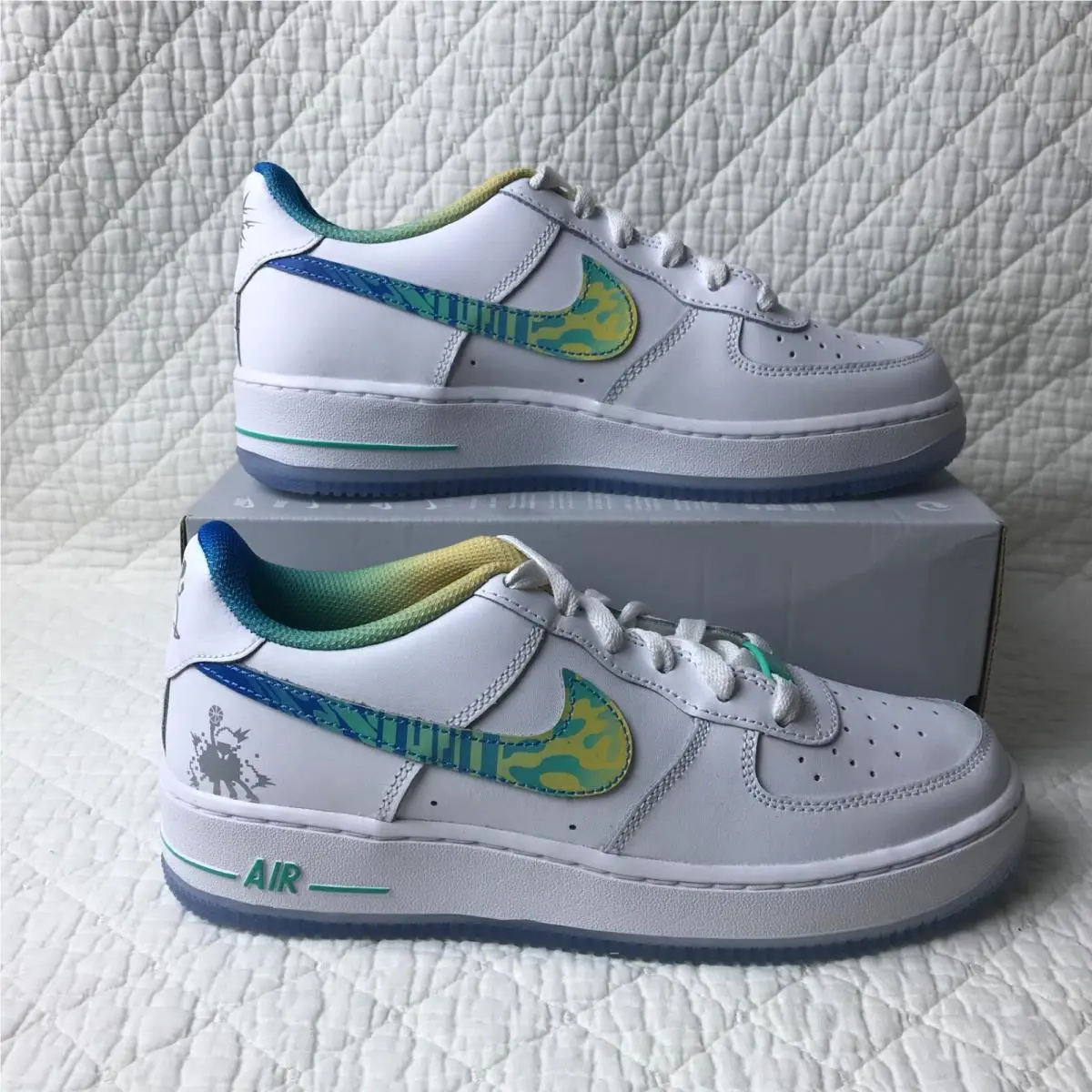 Nike shoes - Nike Air Force 1 LV8 GS - FJ7691-191 - White/Multi-Color-White 0