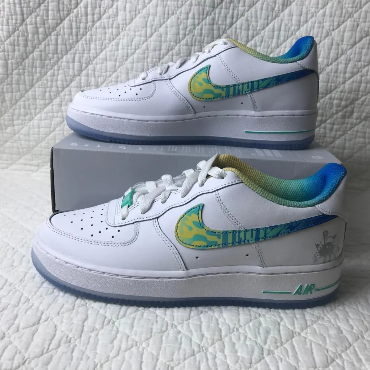 Nike shoes - Nike Air Force 1 LV8 GS - FJ7691-191 - White/Multi-Color-White 1