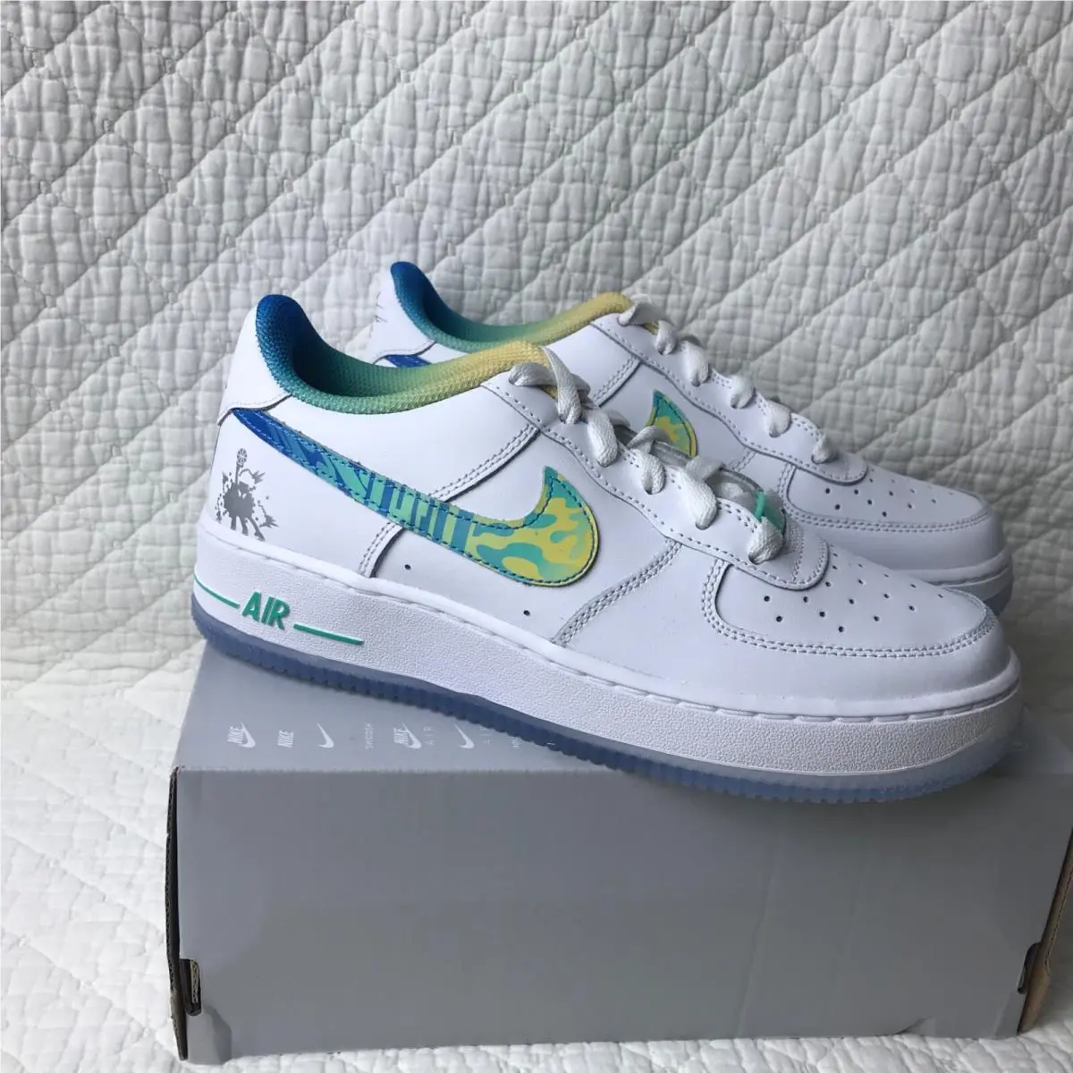 Nike shoes - Nike Air Force 1 LV8 GS - FJ7691-191 - White/Multi-Color-White 6