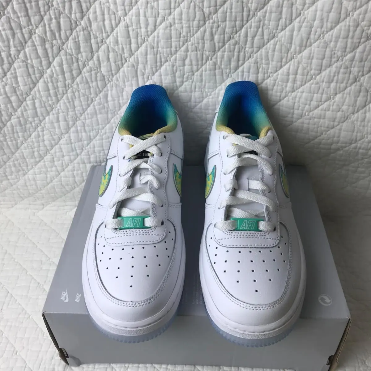 Nike shoes - Nike Air Force 1 LV8 GS - FJ7691-191 - White/Multi-Color-White 7