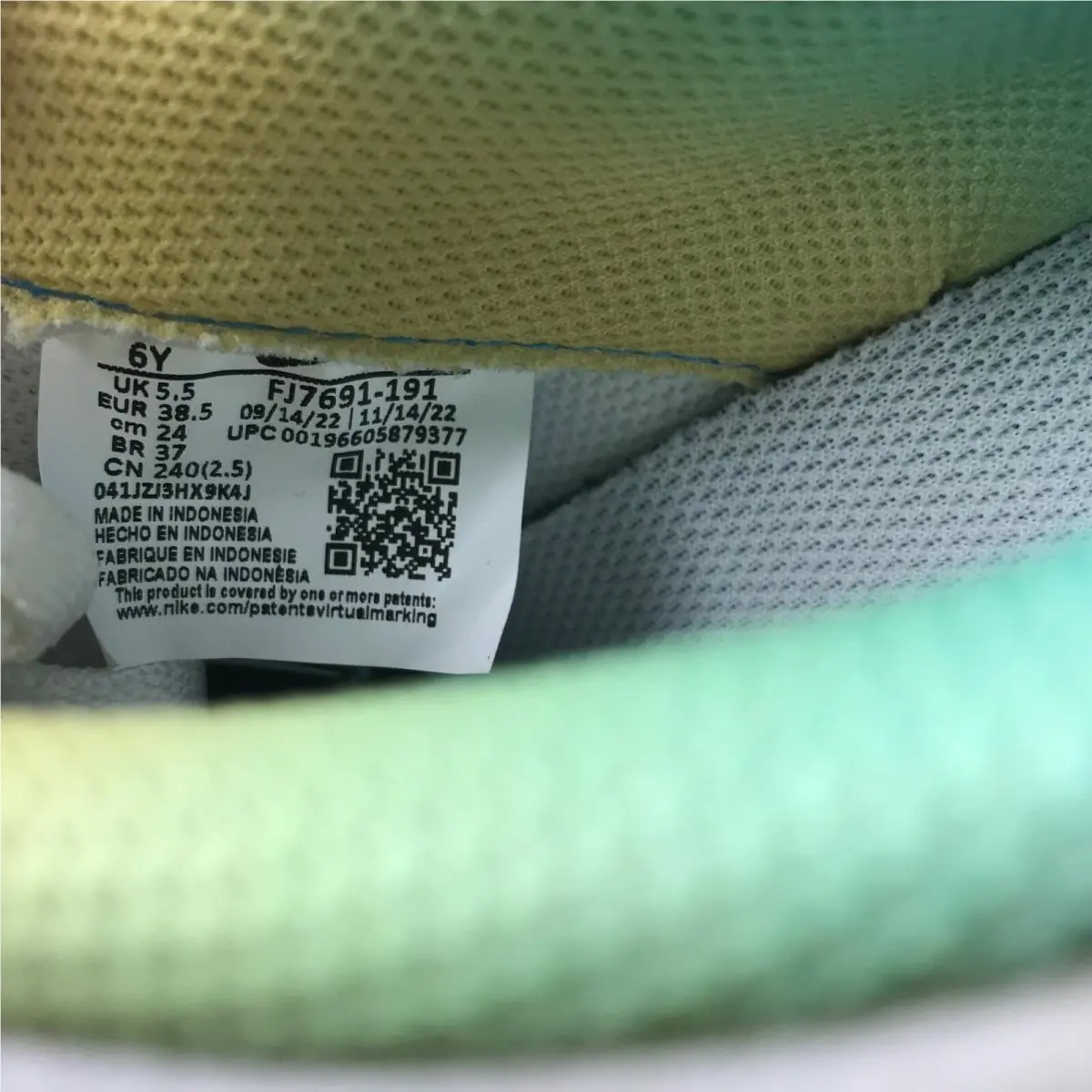 Nike shoes - Nike Air Force 1 LV8 GS - FJ7691-191 - White/Multi-Color-White 10