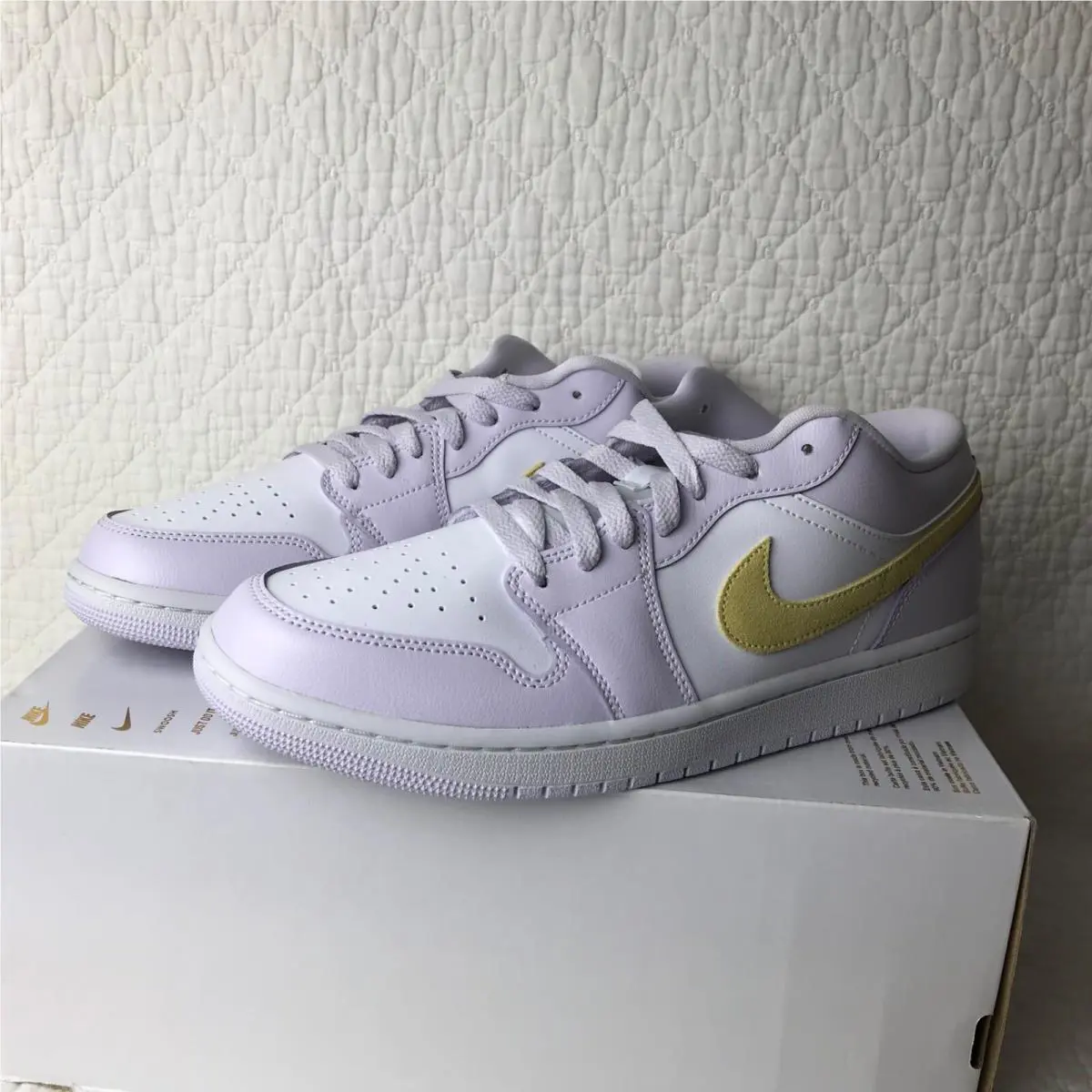 Nike shoes - Nike Air Jordan 1 - Air - DC0774-501 - Barely Grape/Lemon Wash-White 5