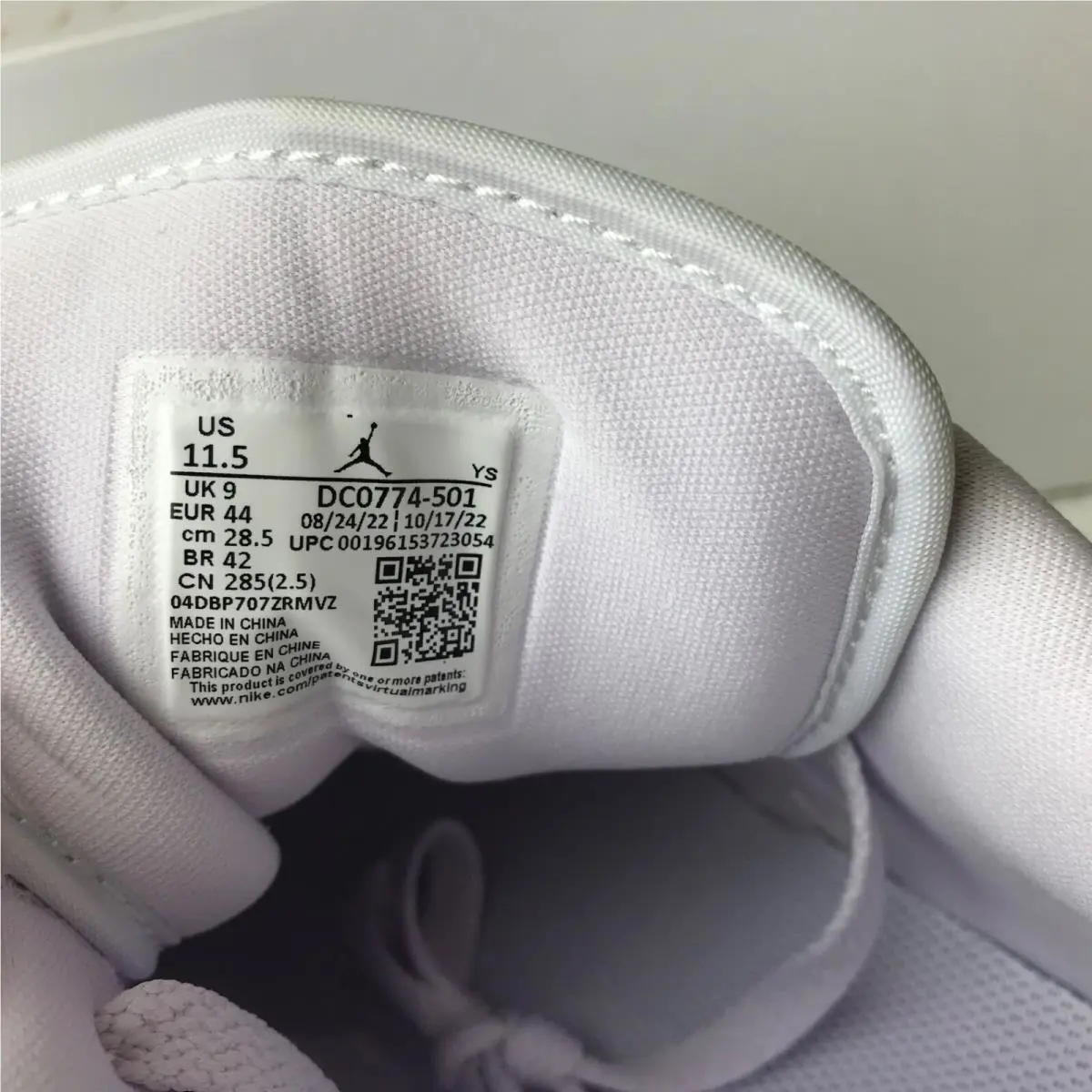 Nike shoes - Nike Air Jordan 1 - Air - DC0774-501 - Barely Grape/Lemon Wash-White 9