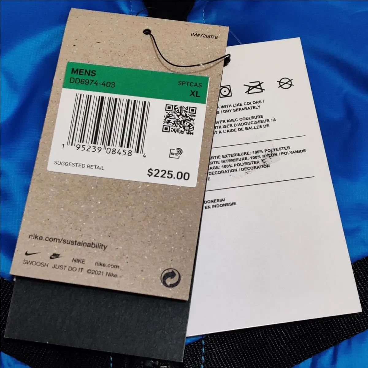 Nike clothing - DD6974-403 - DD6974403 - Signal Blue/Black 9