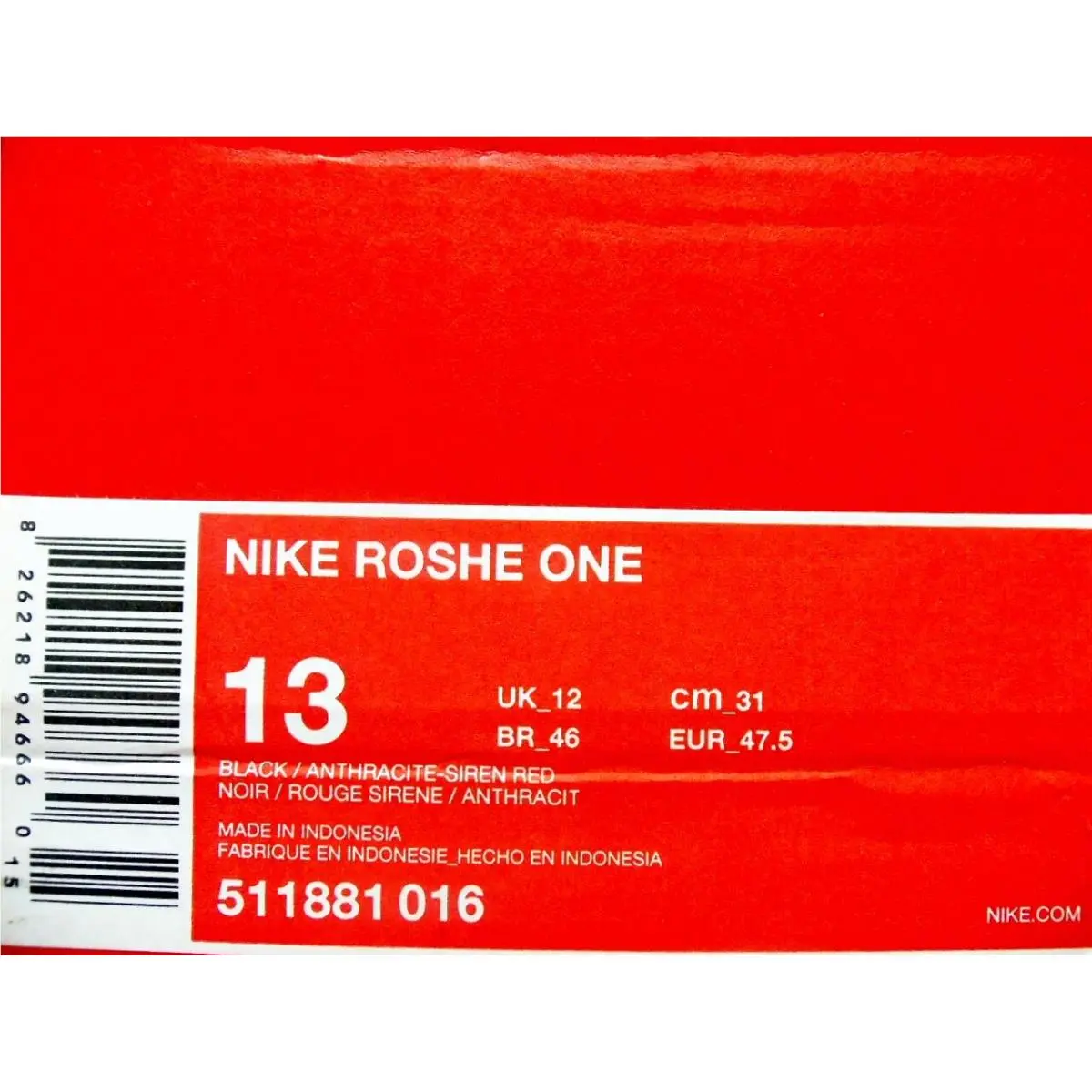 Nike shoes - Nike Roshe One - Roshe One - 511881-016 - Black (UPC: 826218946660) 3