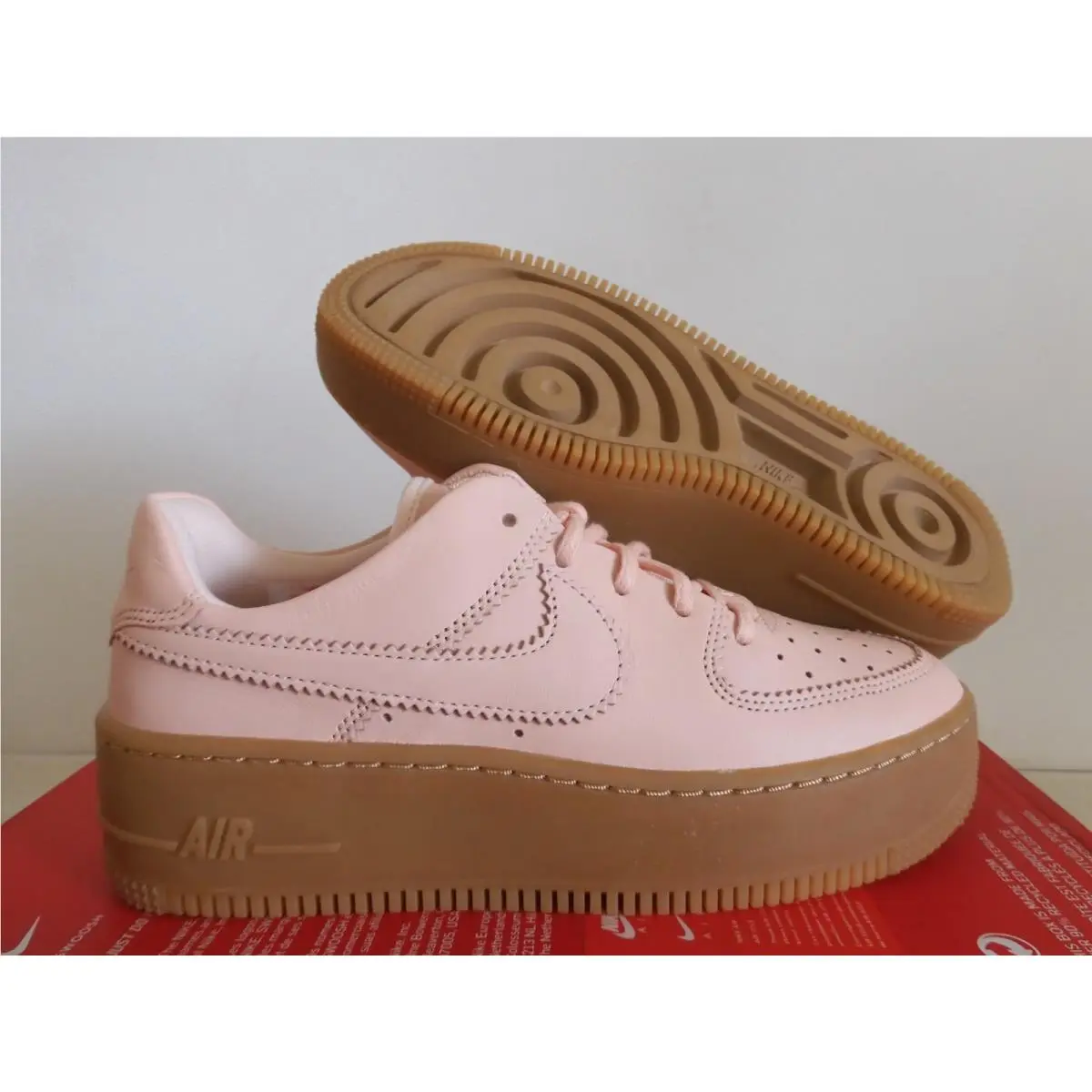 Nike Air Force 1 AF1 Sage Low LX Washed Coral Pink Womens Sz 6.5 AR5409-600