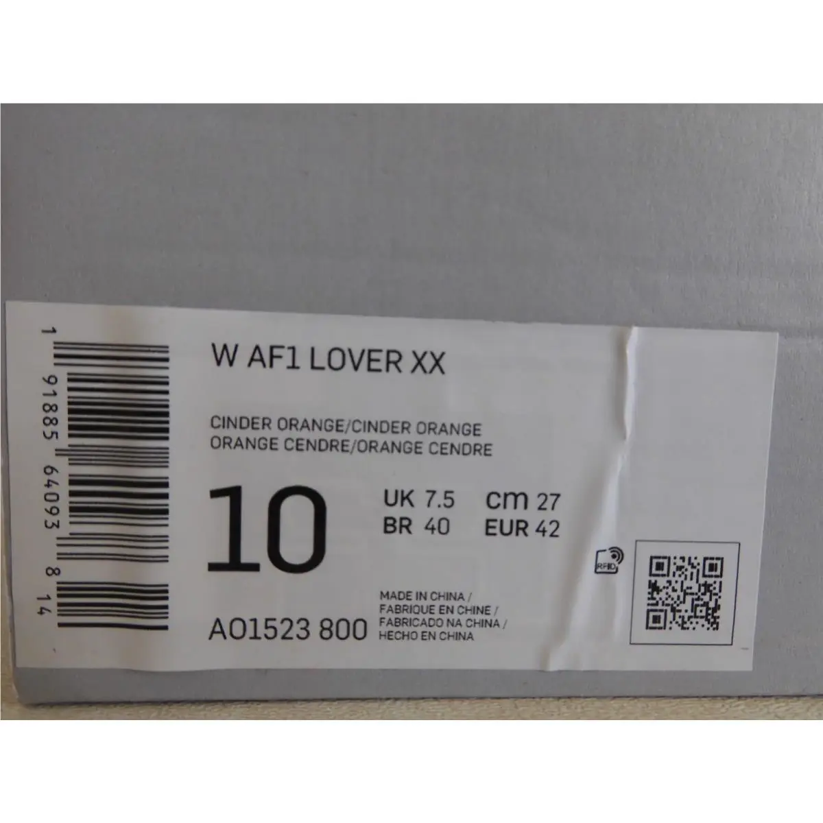 Nike shoes - Nike Air Force 1 - Air Force - AO1523-800 - Orange (UPC: 191885640938) 3