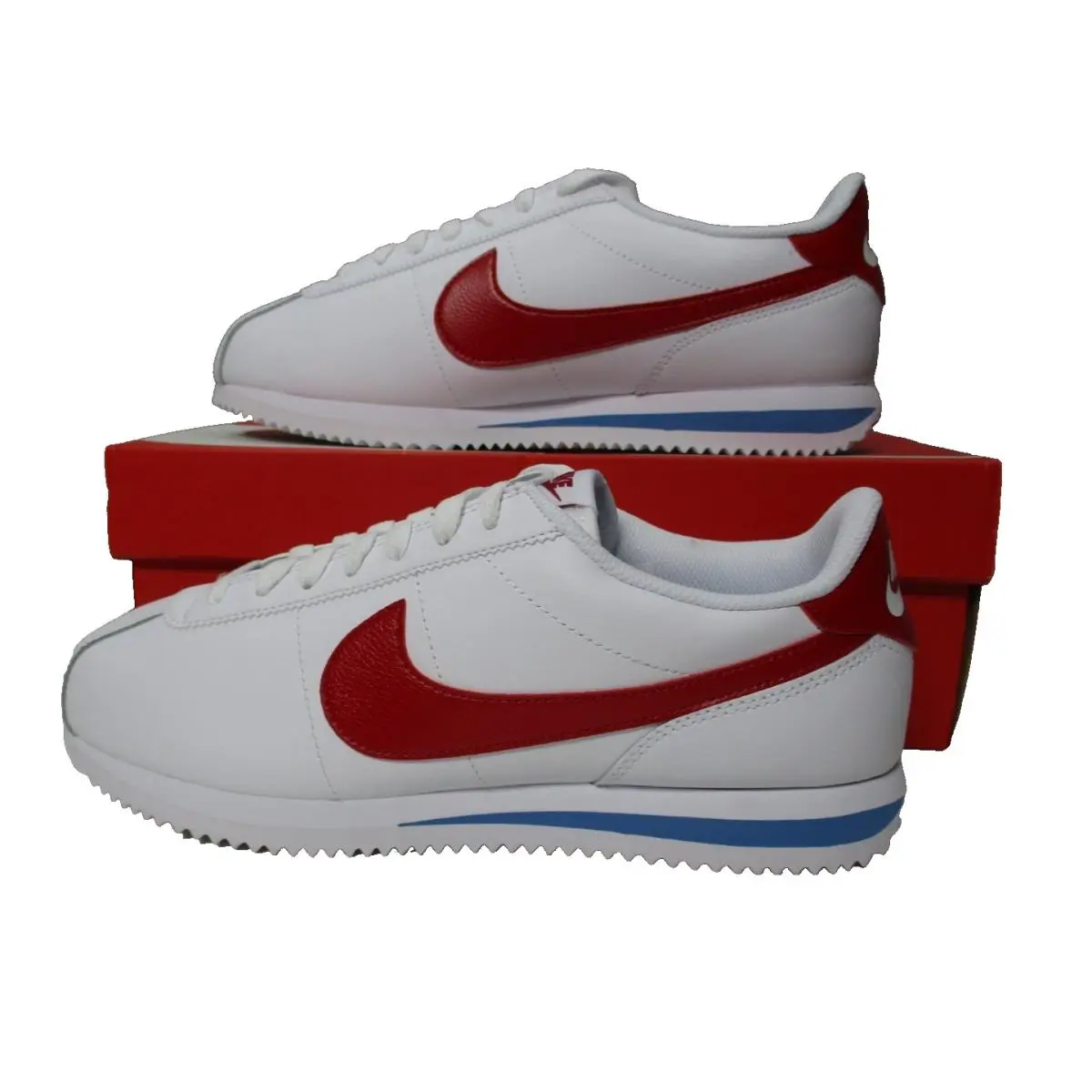 Nike Cortez Shoes `forrest Gump` Red White Blue Mens Sz 9 Lace Sneakers