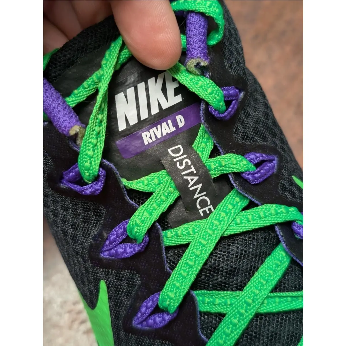 Nike shoes - Nike Zoom Rival Distance - Zoom Rival Distance - 806556-035 - Black Green Strike FRC Purple (UPC: 0886916624703) 2