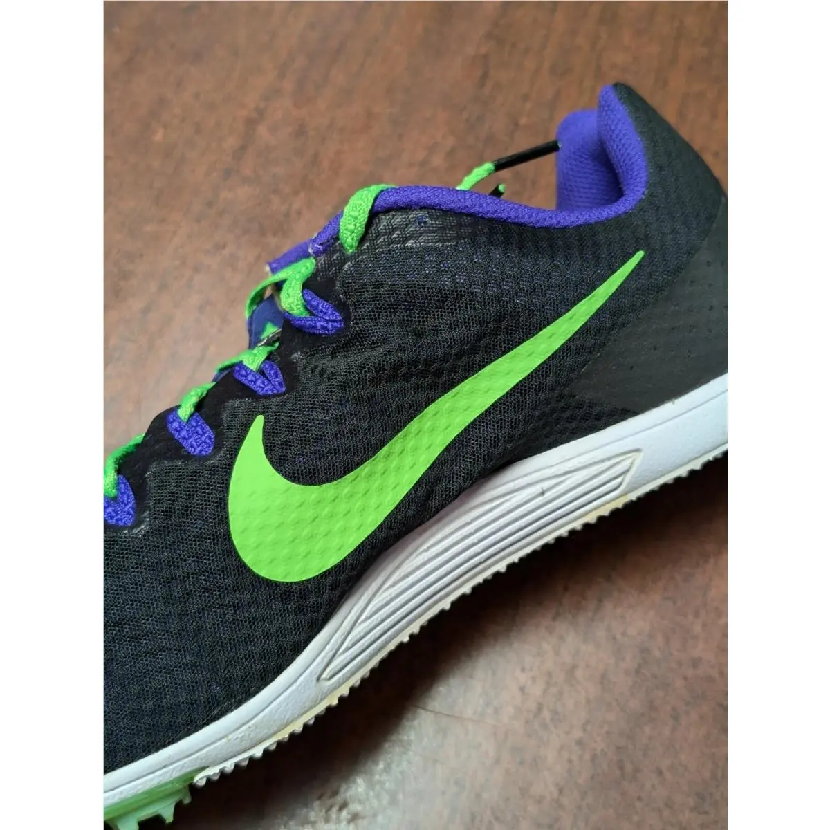 Nike shoes - Nike Zoom Rival Distance - Zoom Rival Distance - 806556-035 - Black Green Strike FRC Purple (UPC: 0886916624703) 4