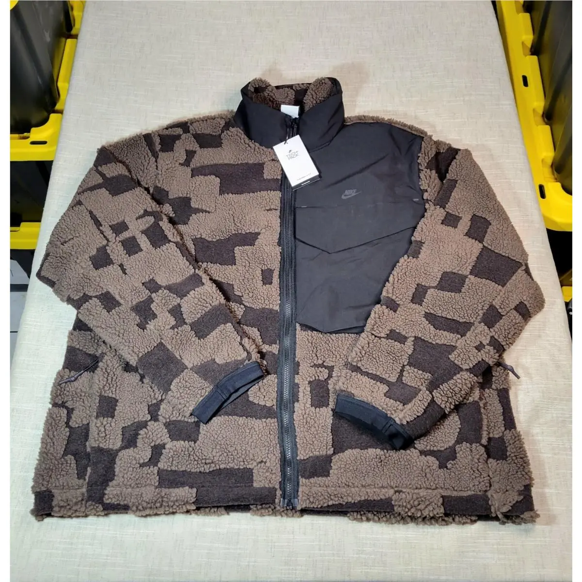 Nike Tech Pack Jacket 2XL Mens Black Gray Sherpa Full Zip Therma Fit