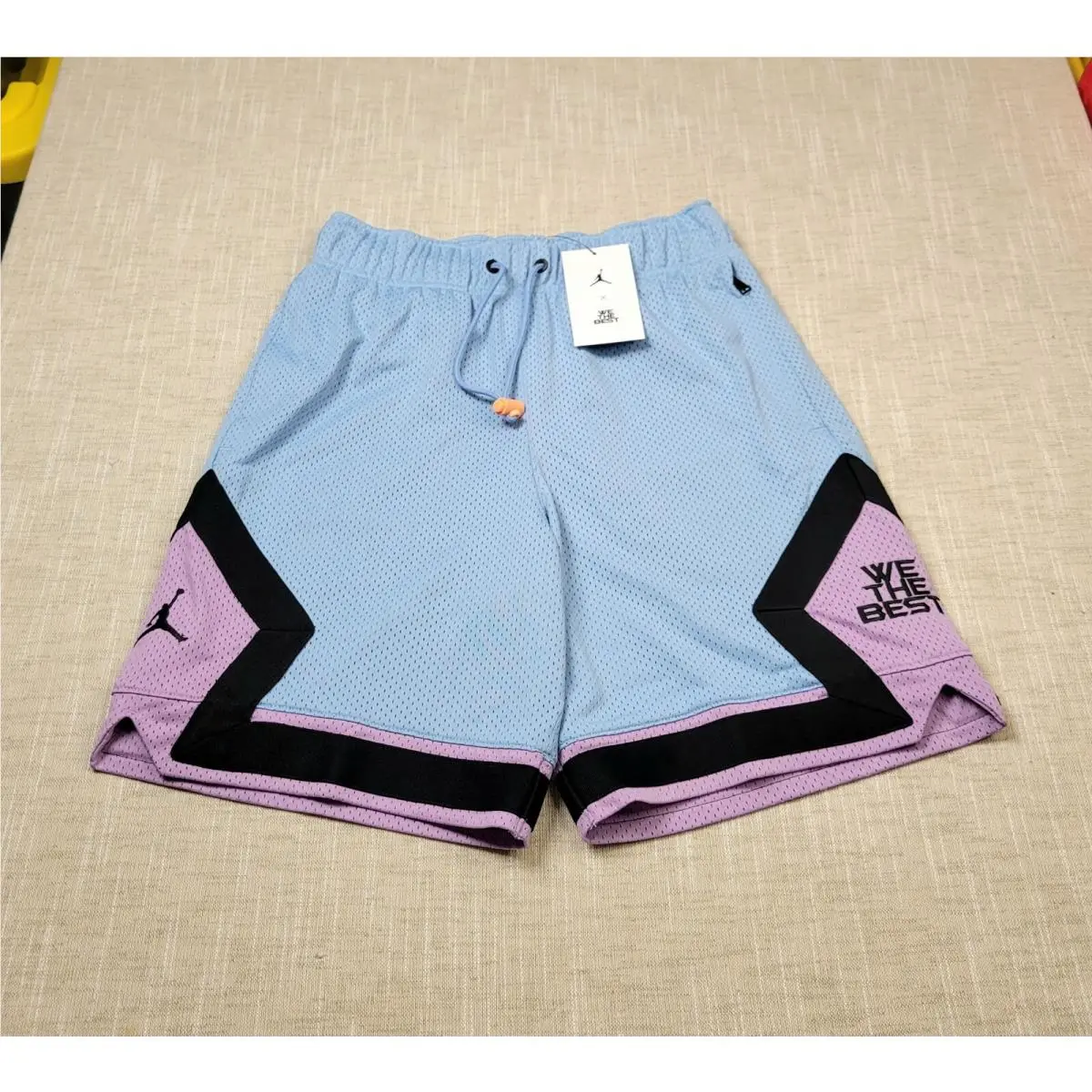 Nike Air Jordan x We The Best DJ Khaled Shorts Small Blue Pink Black Mesh