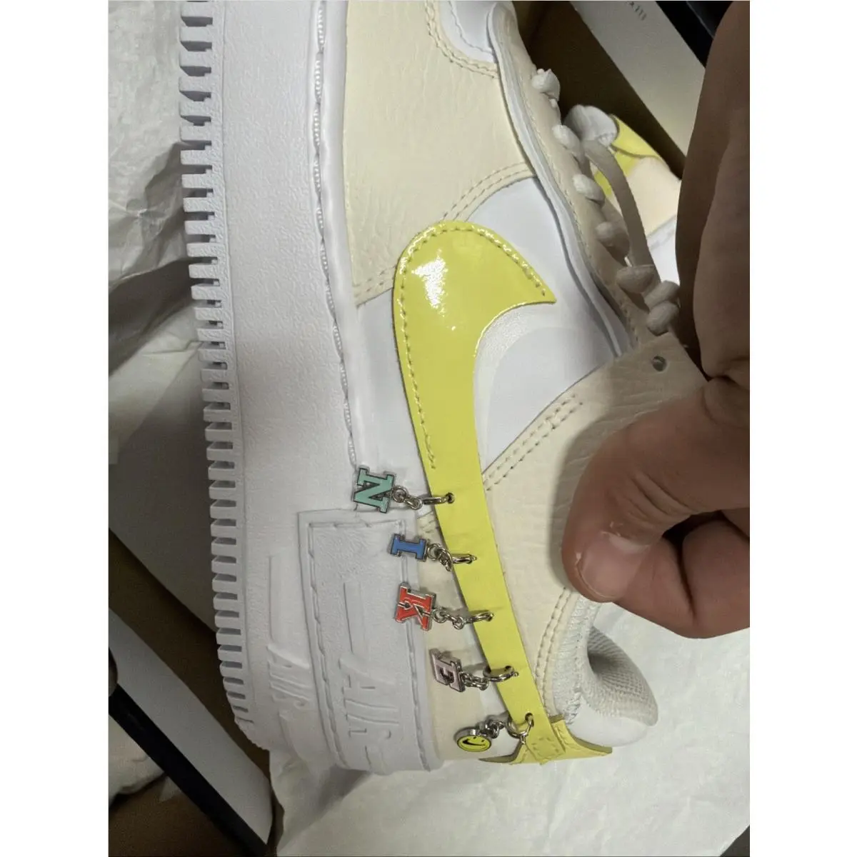Nike shoes - Nike Air Force 1 - Air Force - DJ5197-100 - Ivory, Manufacturer: Pale Ivory/Light Zitron 1