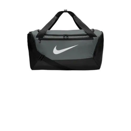 Nike Brasilia Small Duffel Gray Shoe Compartment Durable Gym Bag - Gray
