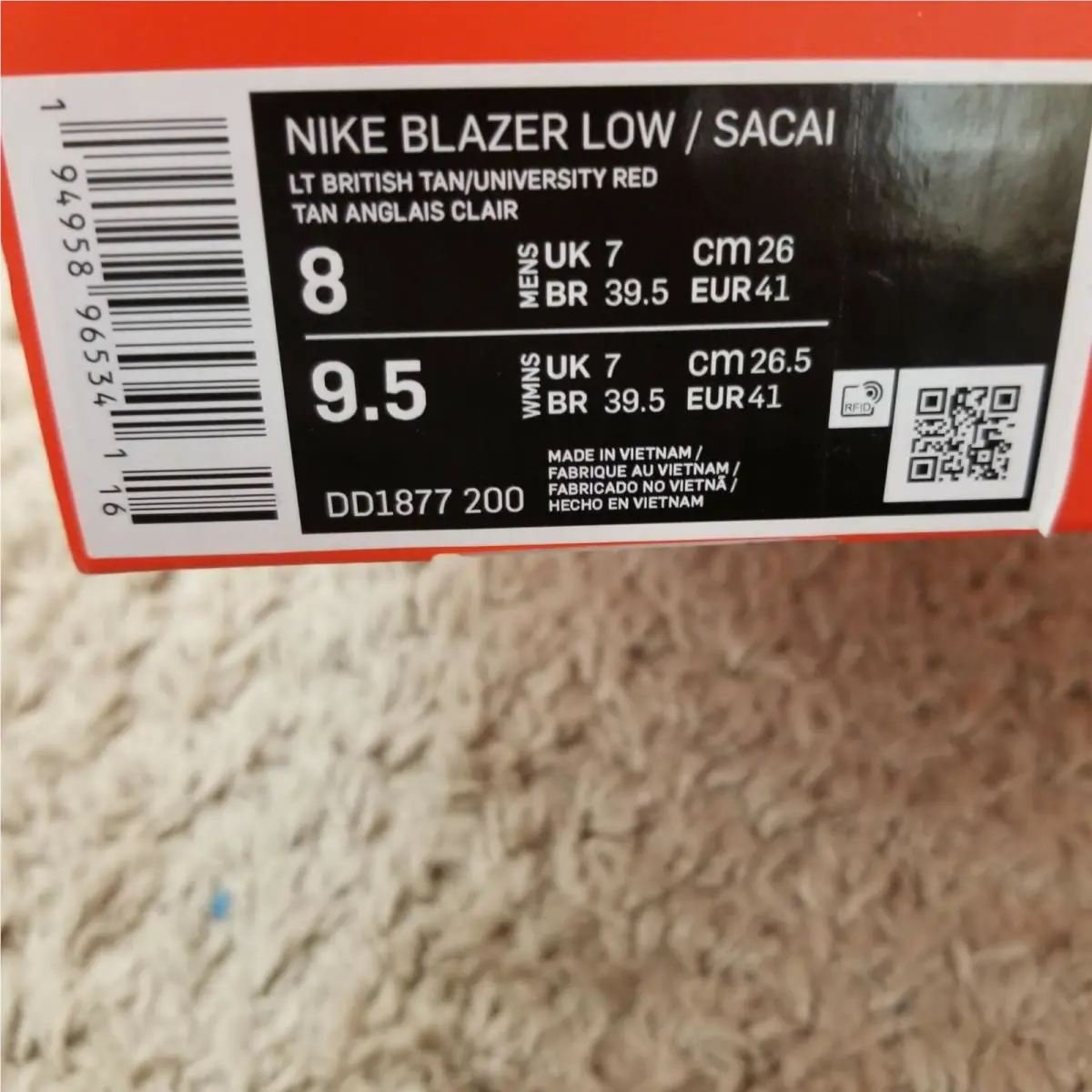 Nike shoes - Nike Sacai Blazer - Sacai Blazer - DD1877-200 - Brown 5
