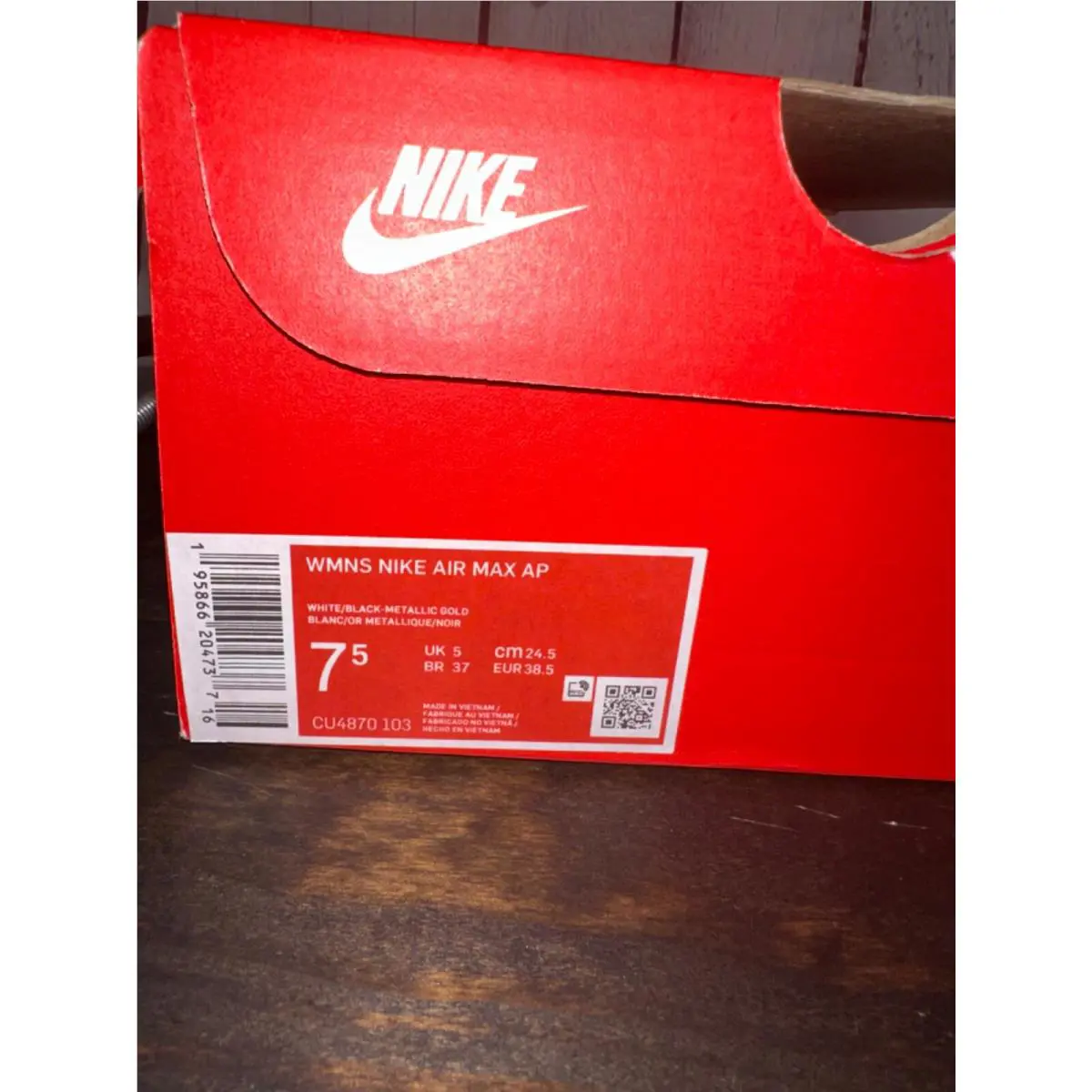 Nike shoes - Nike Air Max AP - Air Max - CU4870103 - White/ Metallic Gold/ University Red/Black 8