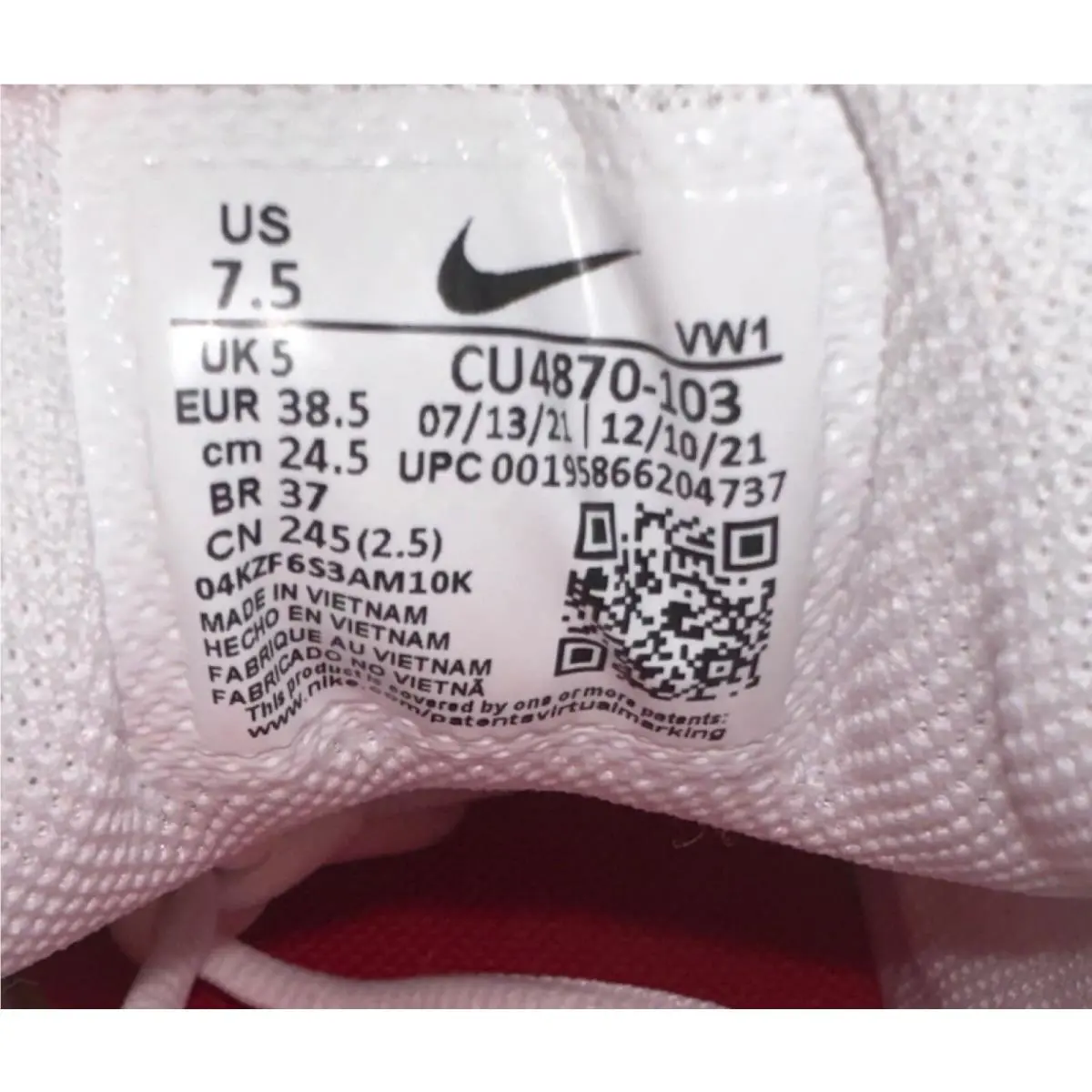Nike shoes - Nike Air Max AP - Air Max - CU4870103 - White/ Metallic Gold/ University Red/Black 7