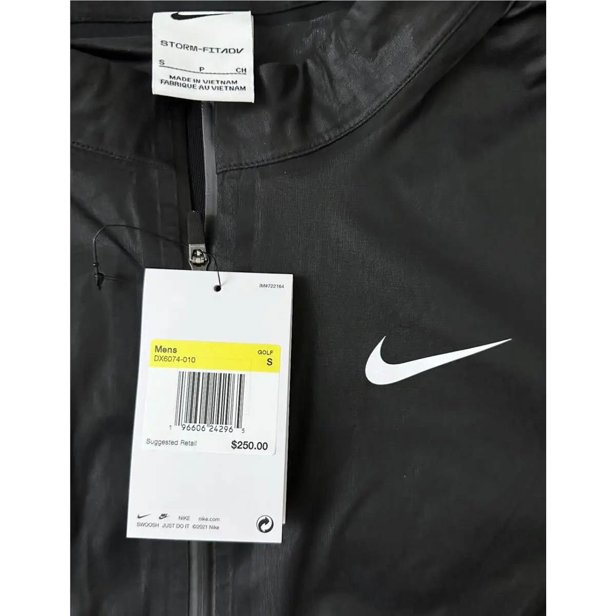 Nike clothing - Nike Storm-FIT ADV Full-Zip Waterproof Golf Jacket - DX6074010 - Black (UPC: 196606242965) 11