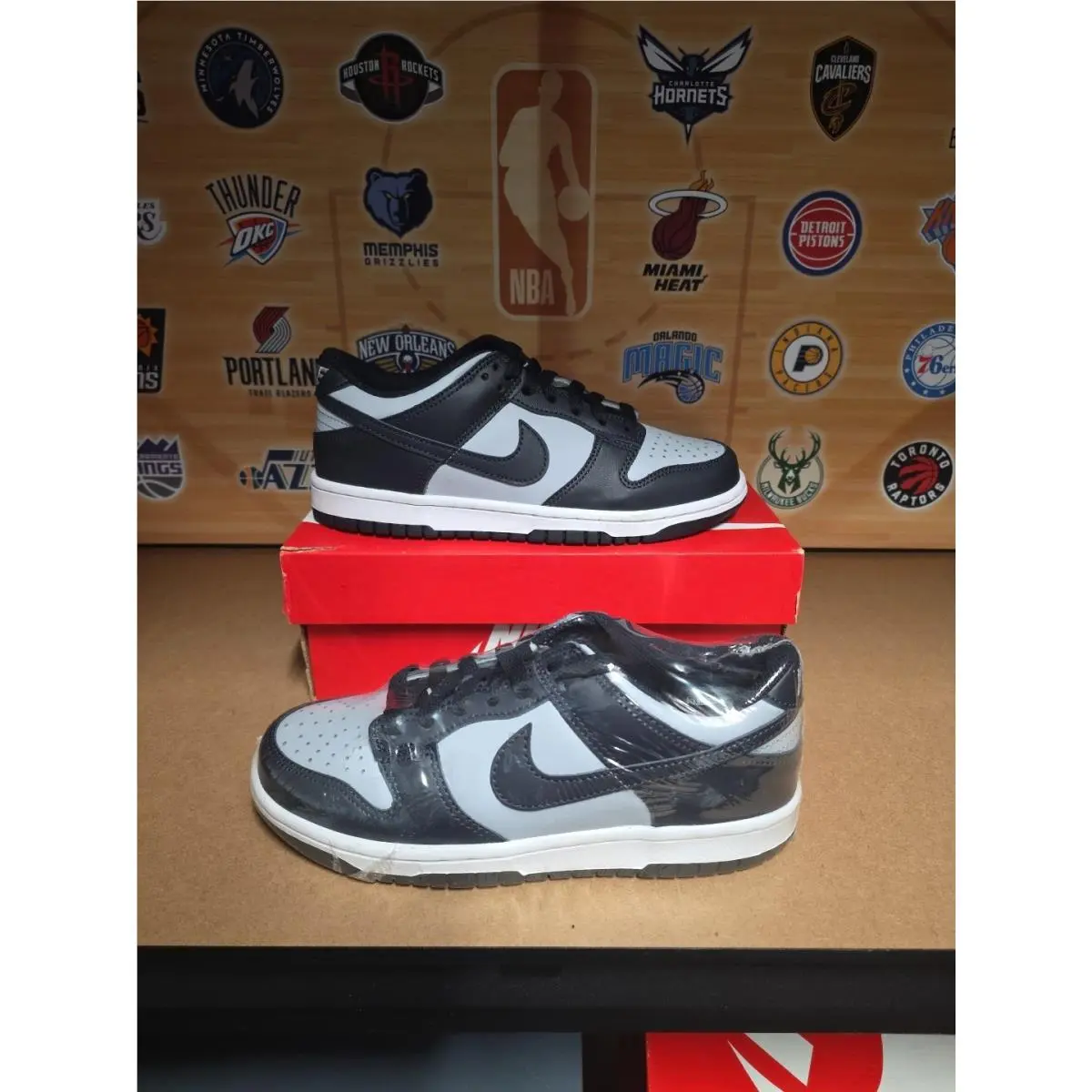 Nike Dunk Low GS Size 5Y/WMNS 6.5 Wolf Grey/dark Obsidian CW1590-004