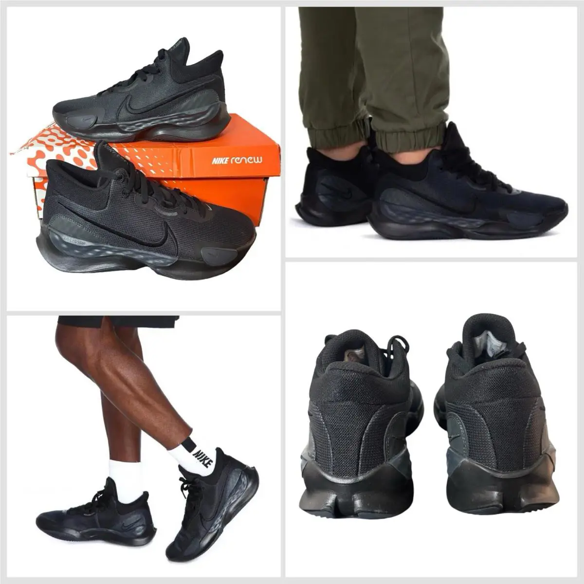 DD9304-001 Nike Men’s Renew Elevate 3 Black Anthracite Basketball Shoes Sz 7.5 - Black