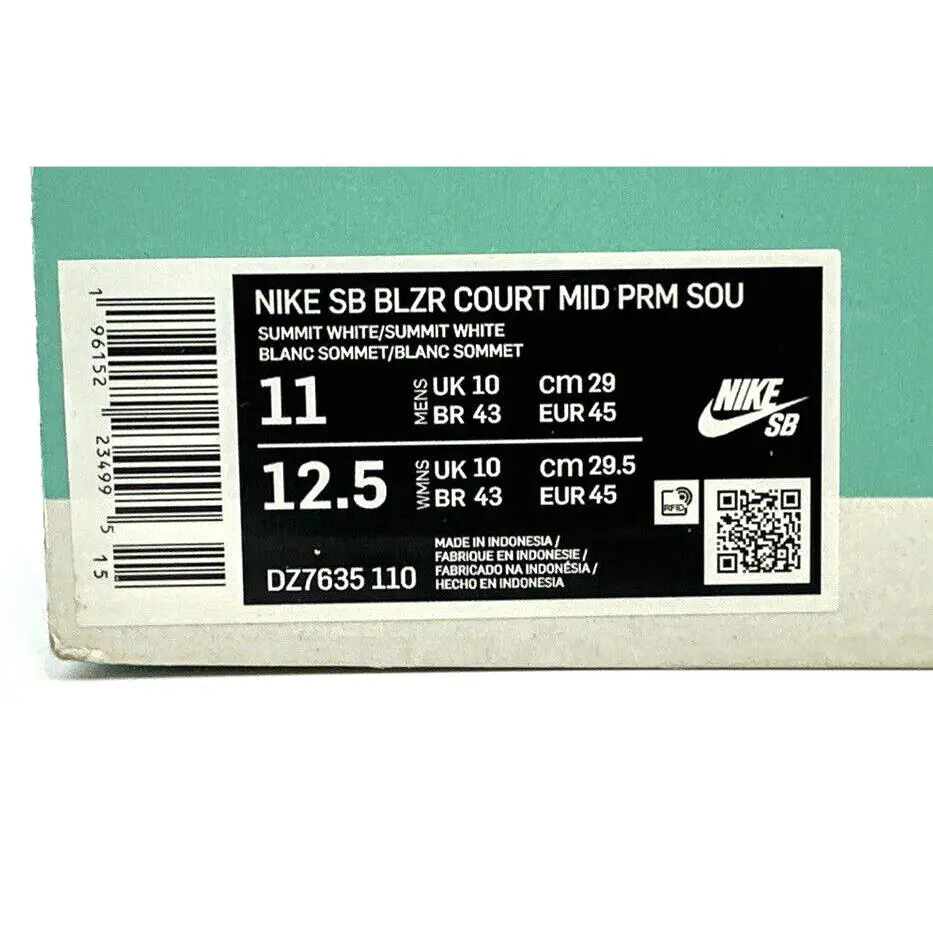 Nike shoes - Nike SB Blazer Court Mid PRM - DZ7635-110 - White 4