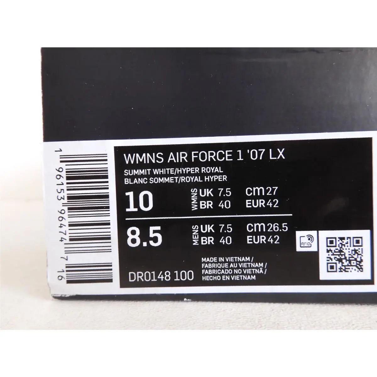 Nike shoes - AIR FORCE 1 `07 LX - DR0148-100 - White (UPC: 196153964709) 3