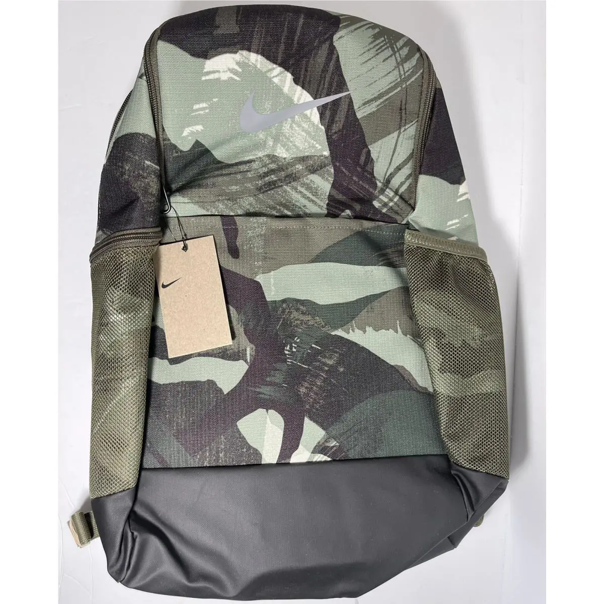 Nike Brasilia 9.5 Aop Backpack Unisex Sports Travel Bag Medium Olive DQ5237-222