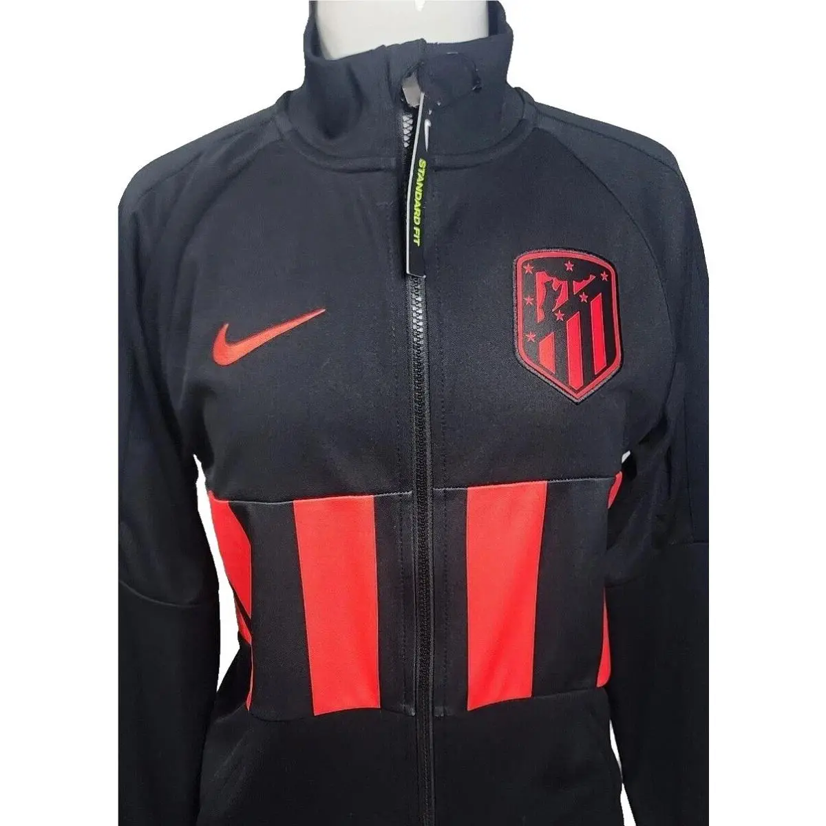 Nike Men S Athletico Madrid Full Zip Standard Fit Black Track Jacket Sweater