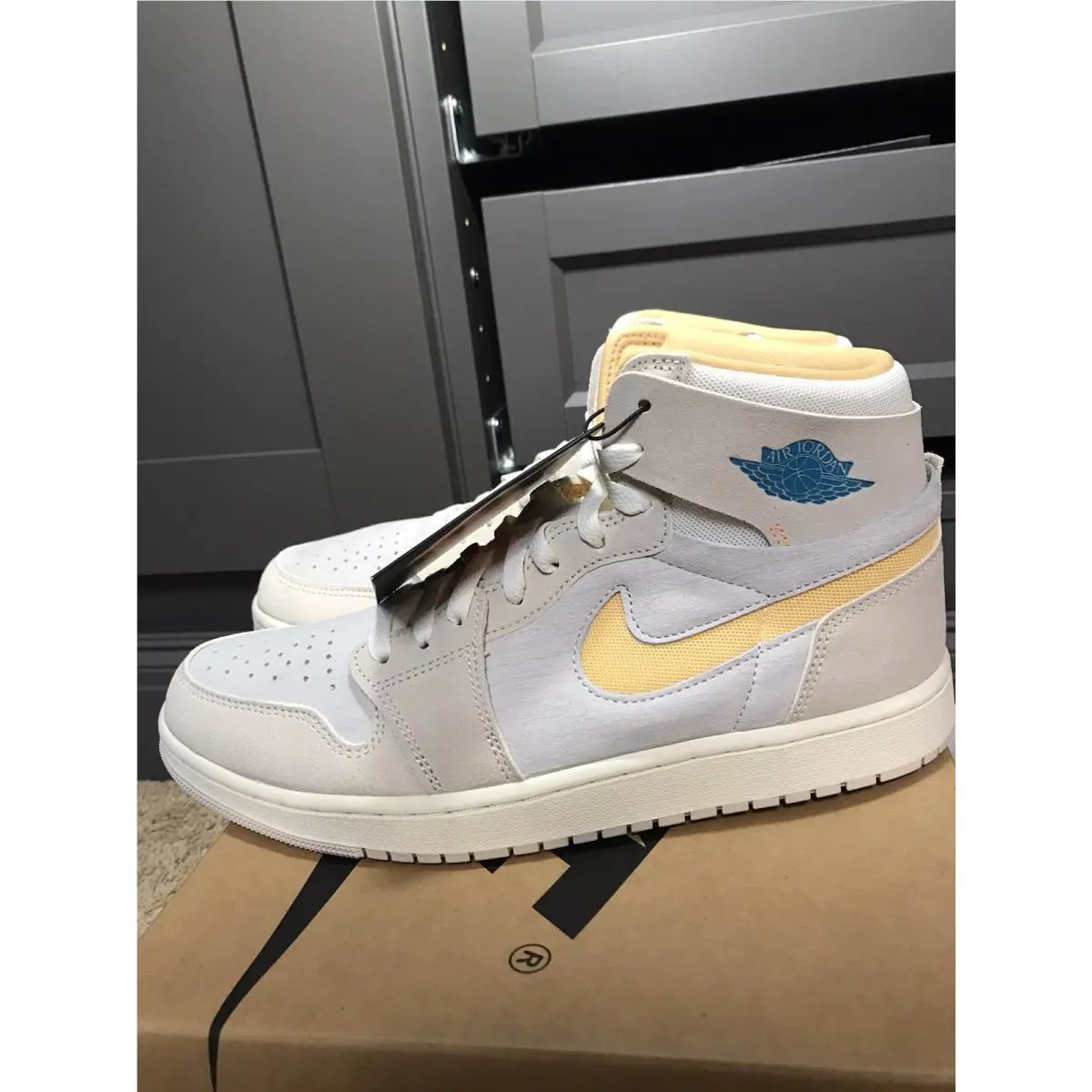 Nike shoes - Nike Air Jordan 1 - Air - DV1307-180 - Light Orewood Brown/Sail/Celestial Gold/Bright Citrus 3