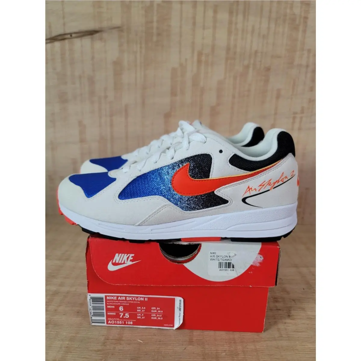 Nike Air Skylon 2 Running Shoes White/blue Lagoon Mens 6 Womens 7.5