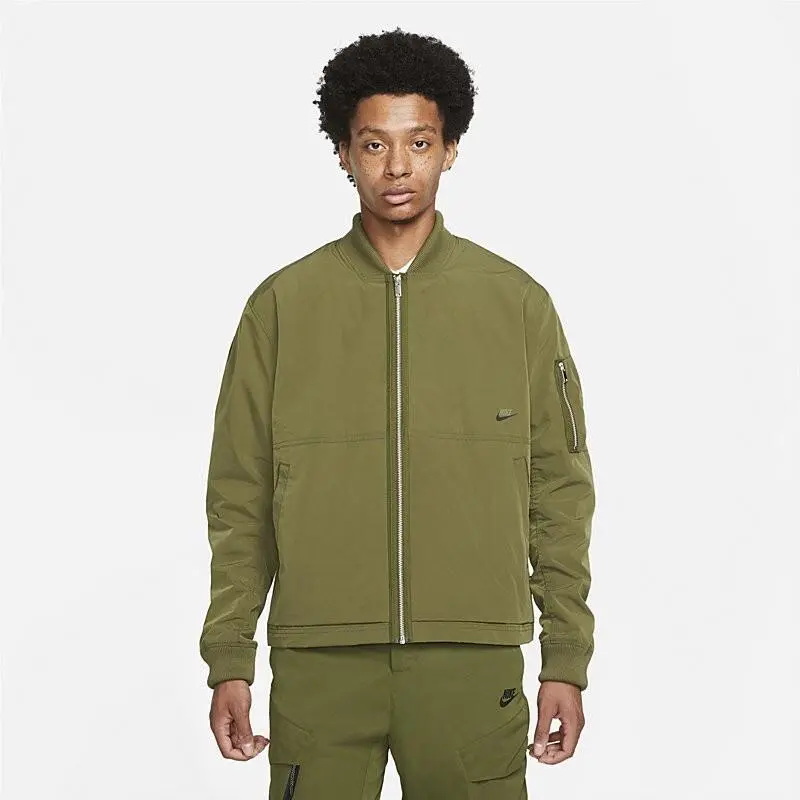 Sportswear Essentials Bomber Jacket Green Lined Men`s Sz XL DD4714-326 by Nike