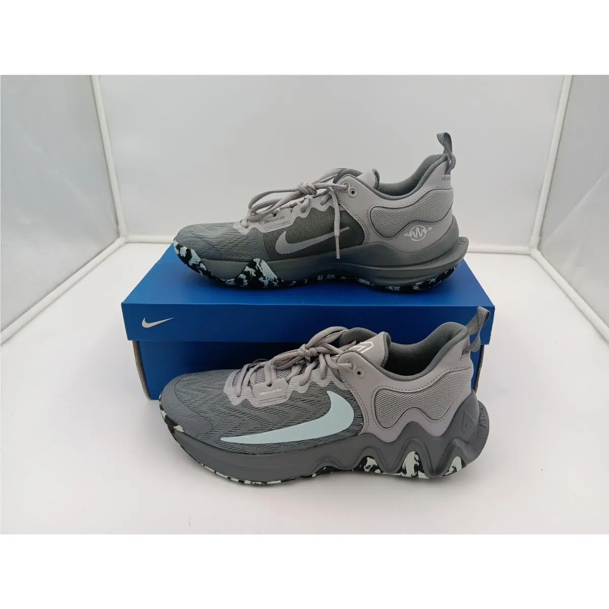 Nike Giannis Immortality 2 Men`s 10 Basketball Shoes Grey Blue DM0825-004 - Gray