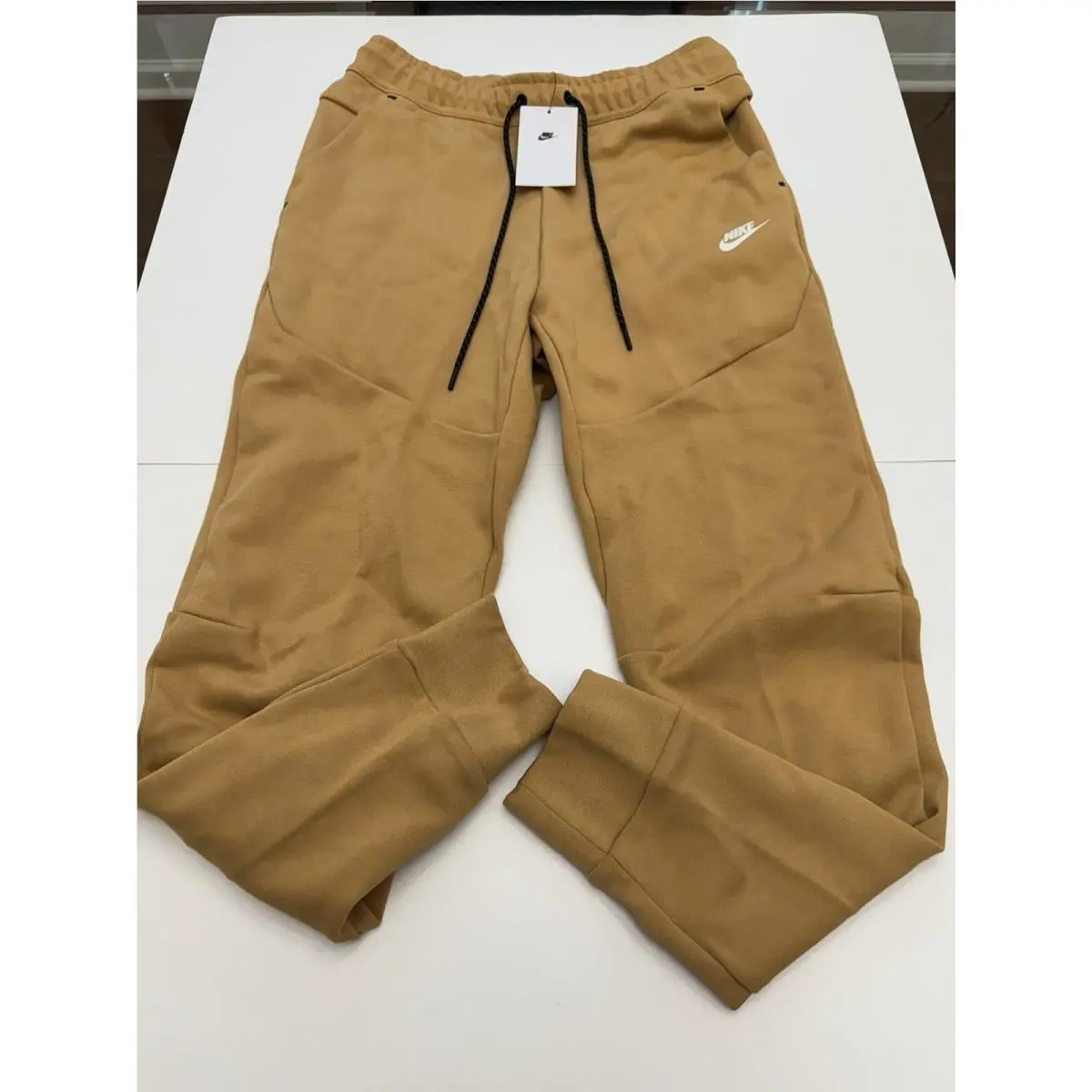 Nike Tech Fleece Pants Joggers Gold Beige CU4495-722 Mens Size Medium
